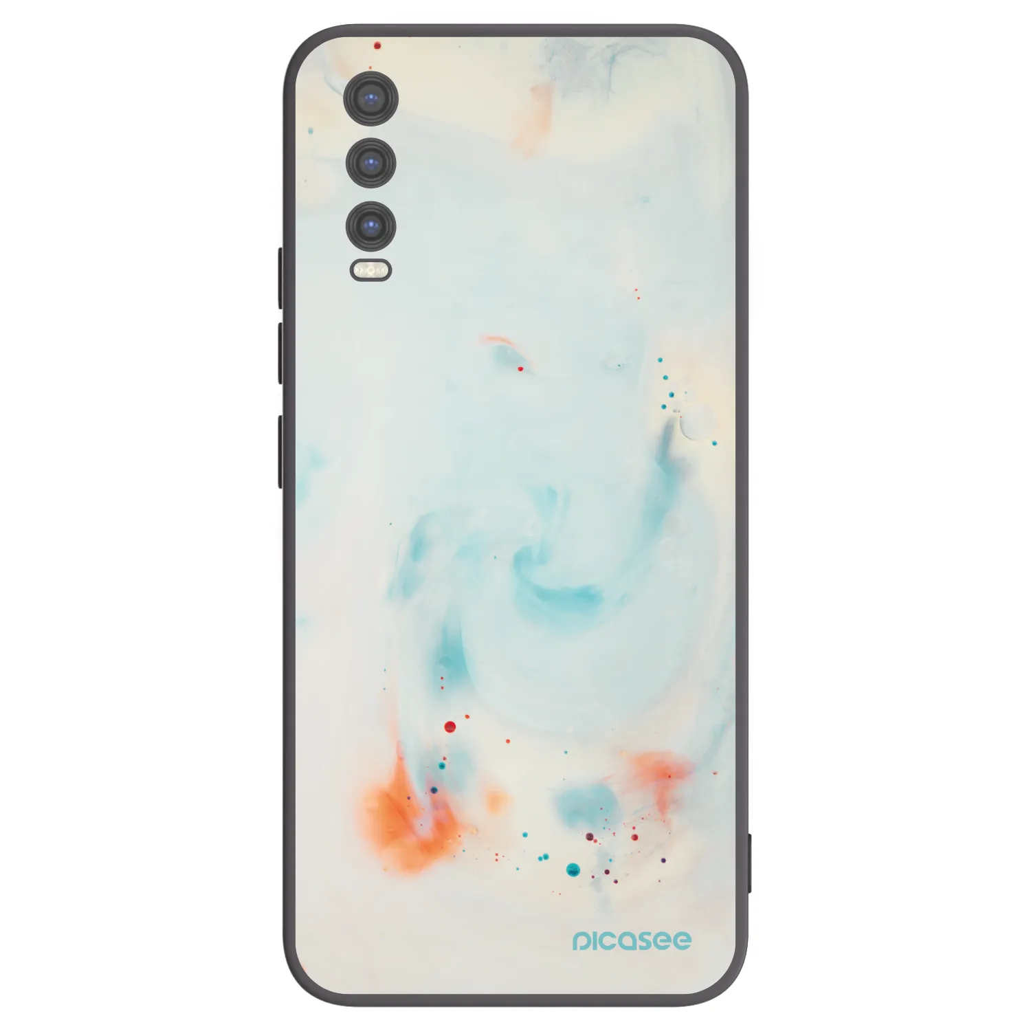 Picasee silikonowe czarne etui na Vivo Y20s - Splash