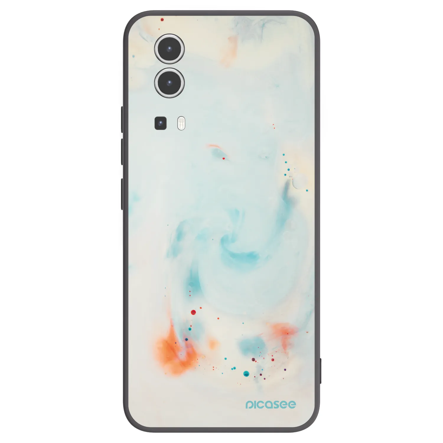 Picasee silikonowe czarne etui na Vivo Y72 5G - Splash
