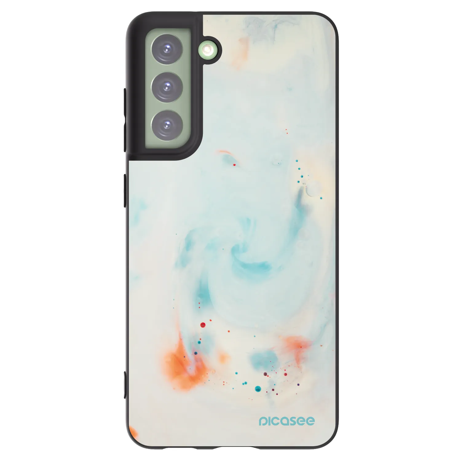 Picasee silikonowe czarne etui na Samsung Galaxy S21 FE 5G - Splash