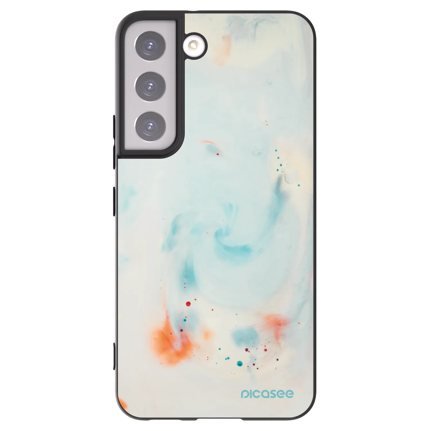 Picasee silikonowe czarne etui na Samsung Galaxy S22 5G - Splash