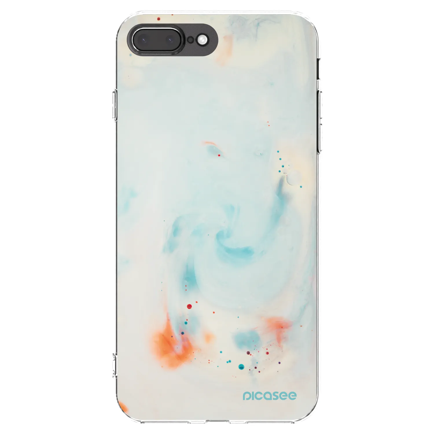 Picasee silikonowe przeźroczyste etui na Apple iPhone 7 Plus - Splash