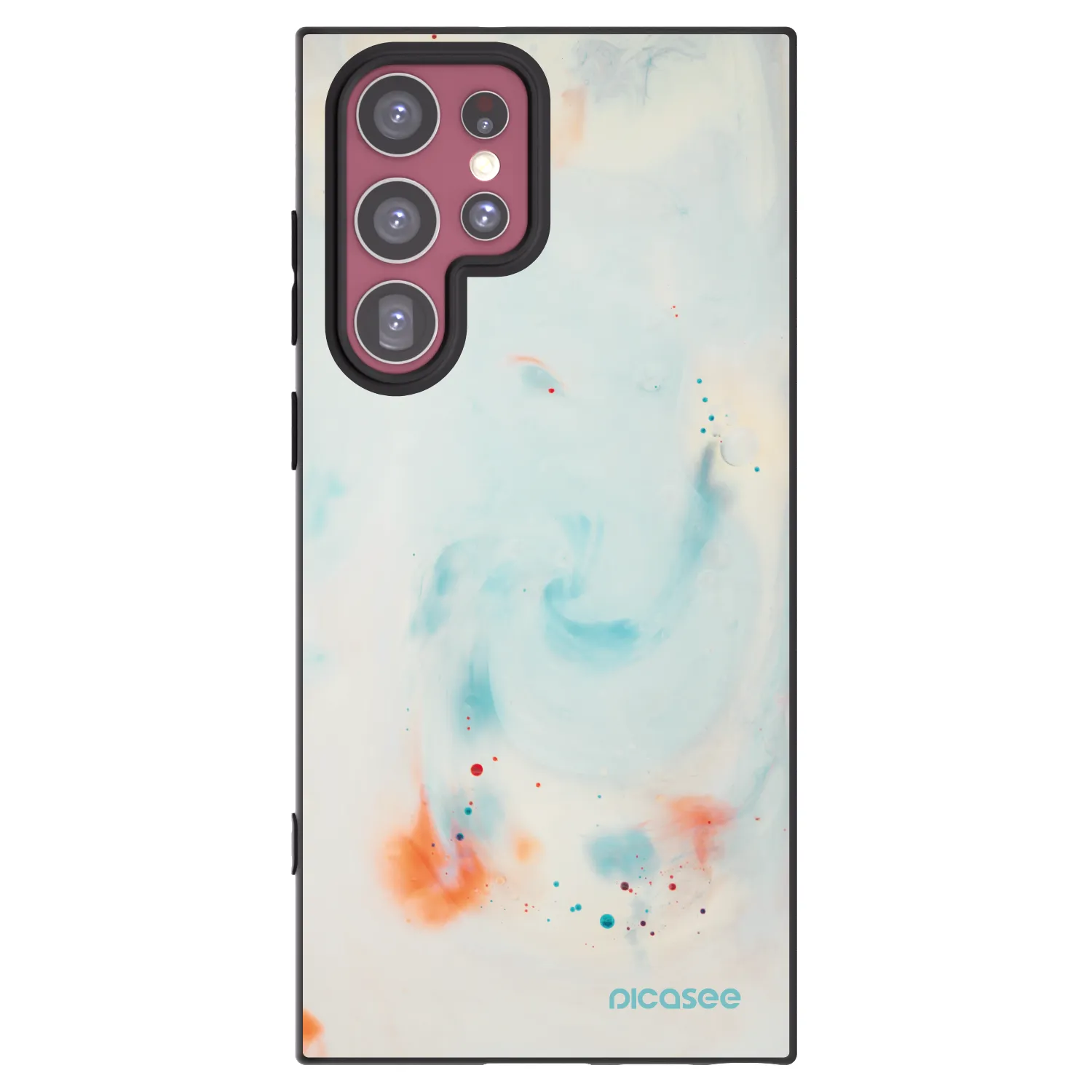 Picasee silikonowe czarne etui na Samsung Galaxy S22 Ultra 5G - Splash