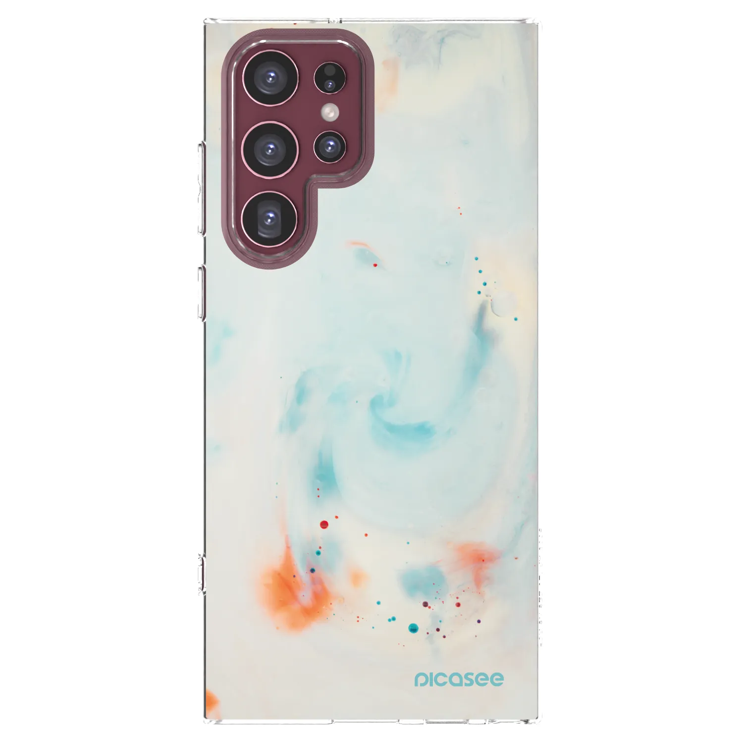 Picasee silikonowe przeźroczyste etui na Samsung Galaxy S22 Ultra 5G - Splash