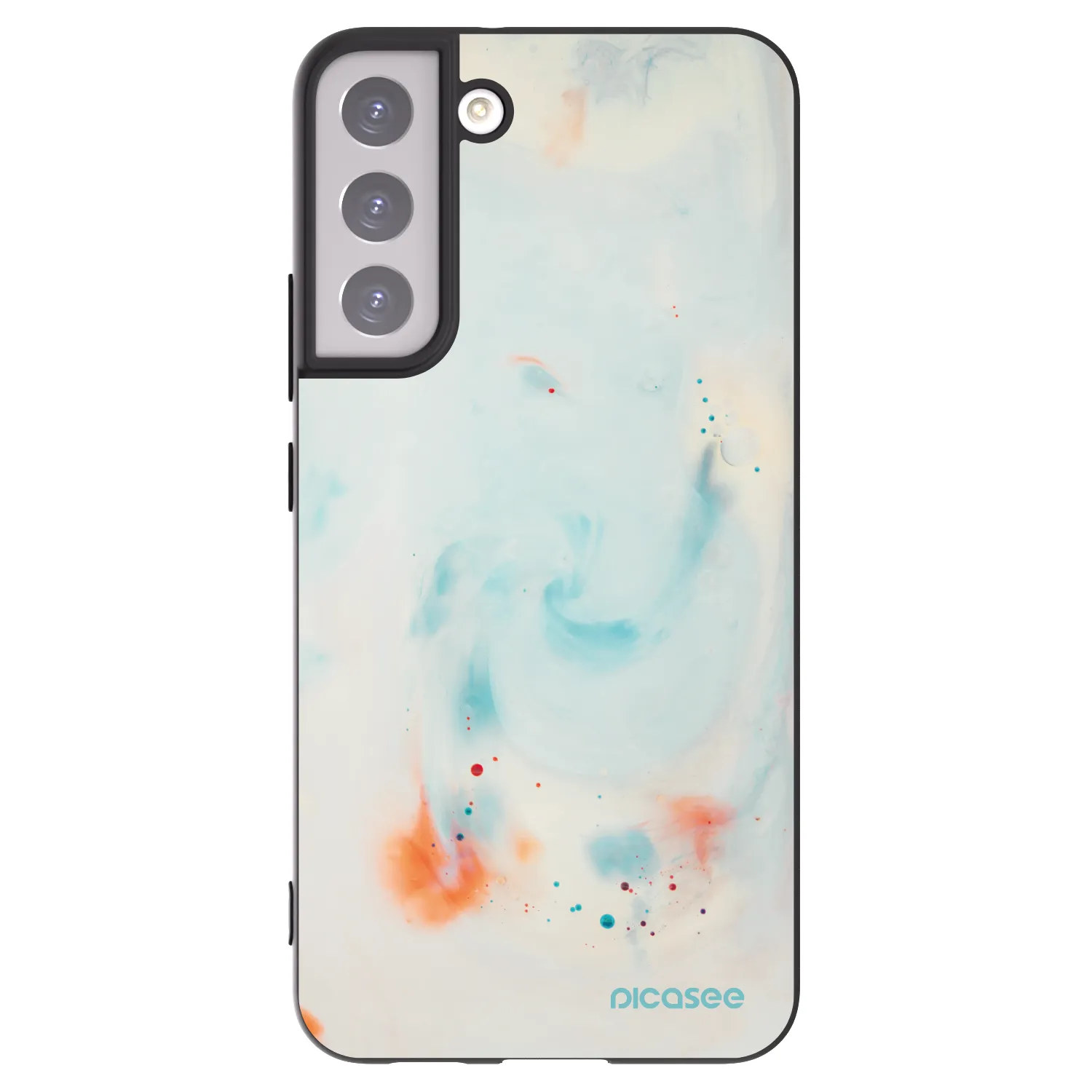 Picasee silikonowe czarne etui na Samsung Galaxy S22+ 5G - Splash
