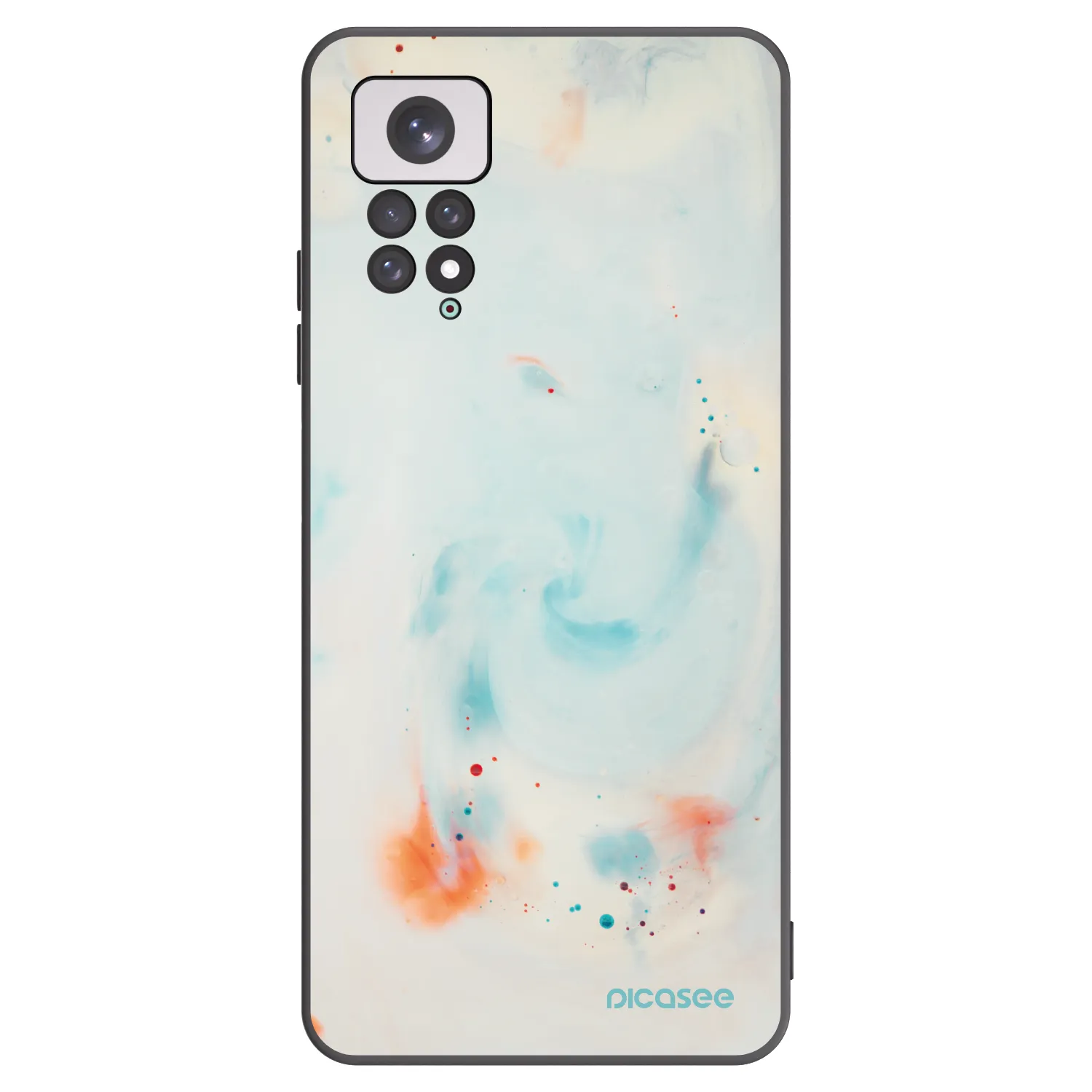Picasee silikonowe czarne etui na Xiaomi Redmi Note 11 - Splash