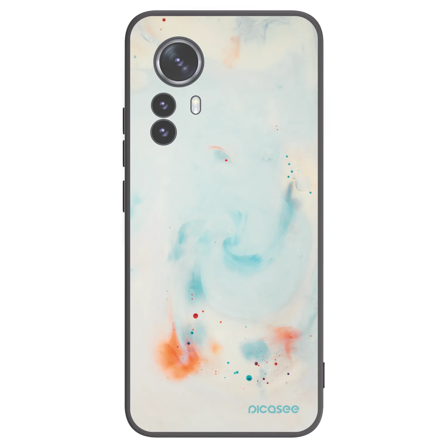 Picasee silikonowe czarne etui na Xiaomi 12 Pro - Splash