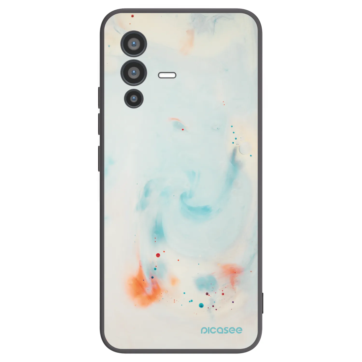 Picasee silikonowe czarne etui na Vivo V23 5G - Splash