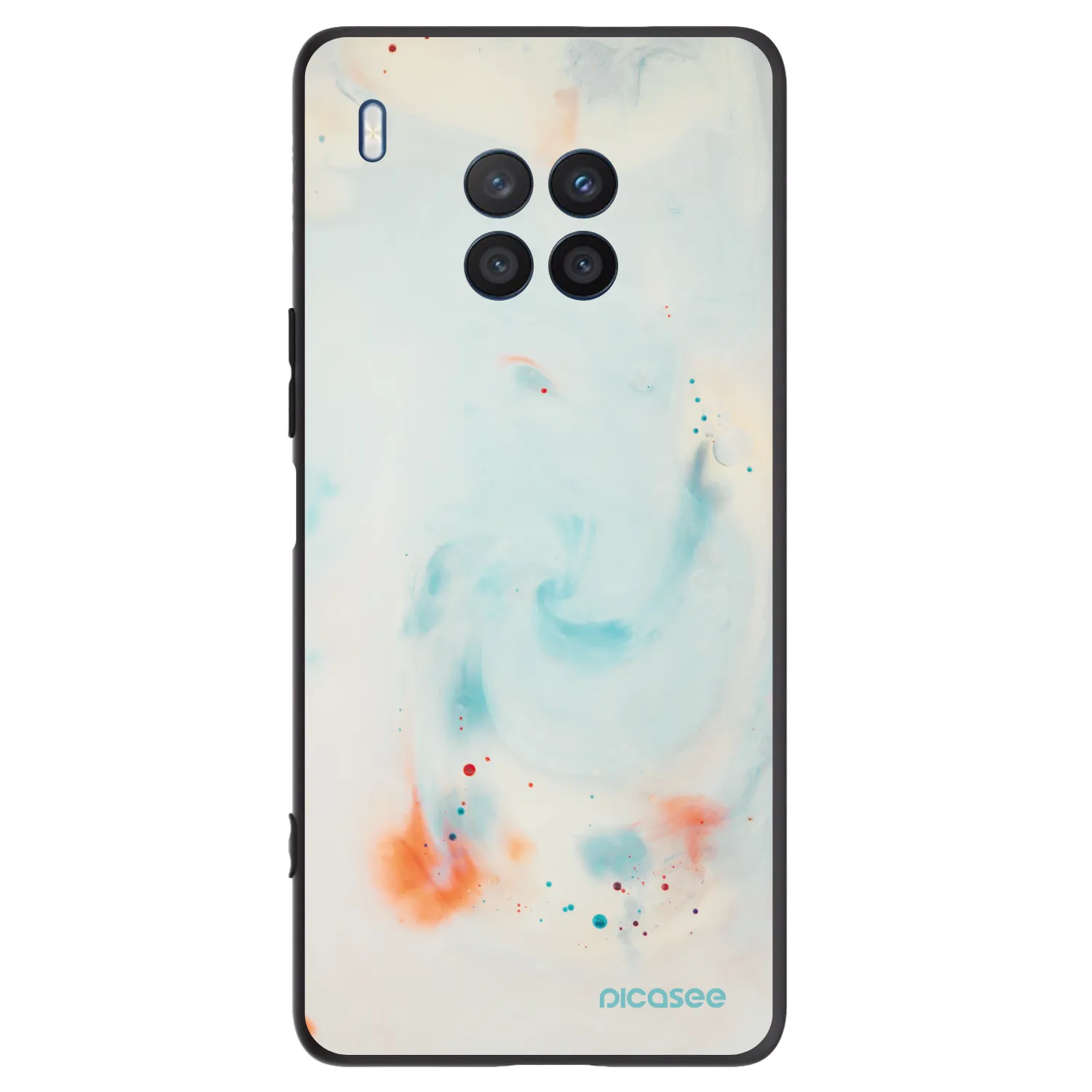 Picasee silikonowe czarne etui na Honor 50 Lite - Splash