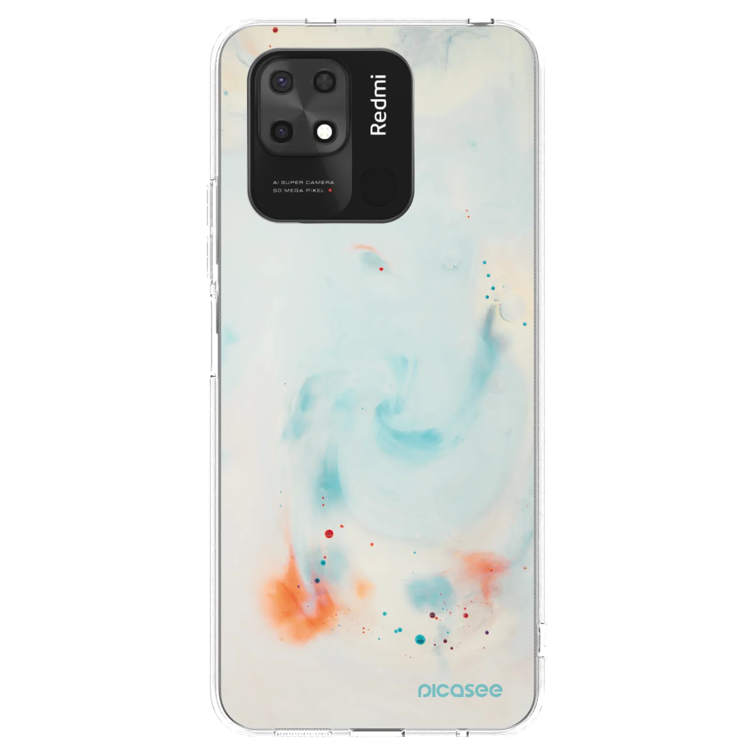 Picasee silikonowe przeźroczyste etui na Xiaomi Redmi 10C - Splash