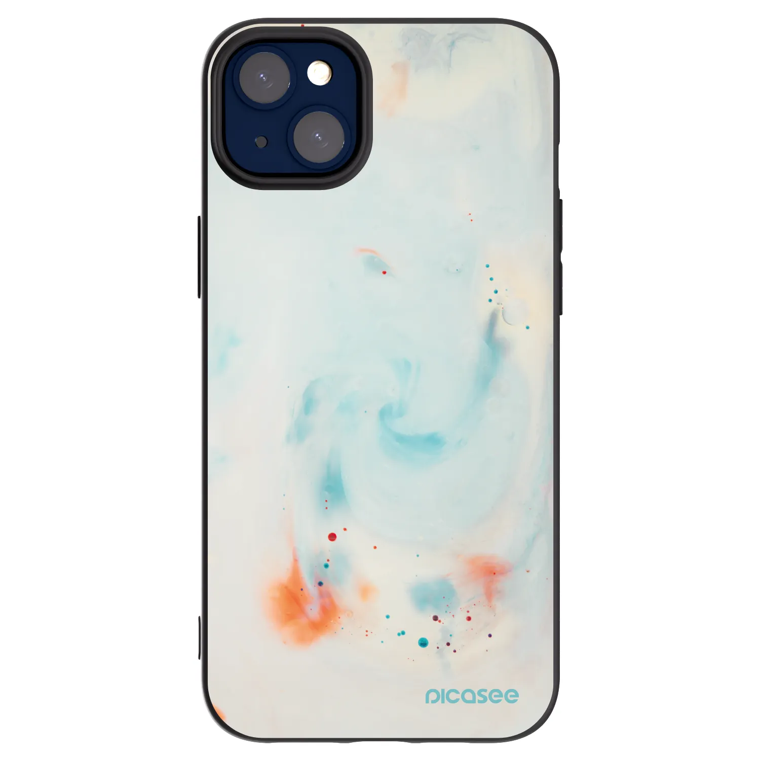 Picasee silikonowe czarne etui na Apple iPhone 14 Plus - Splash