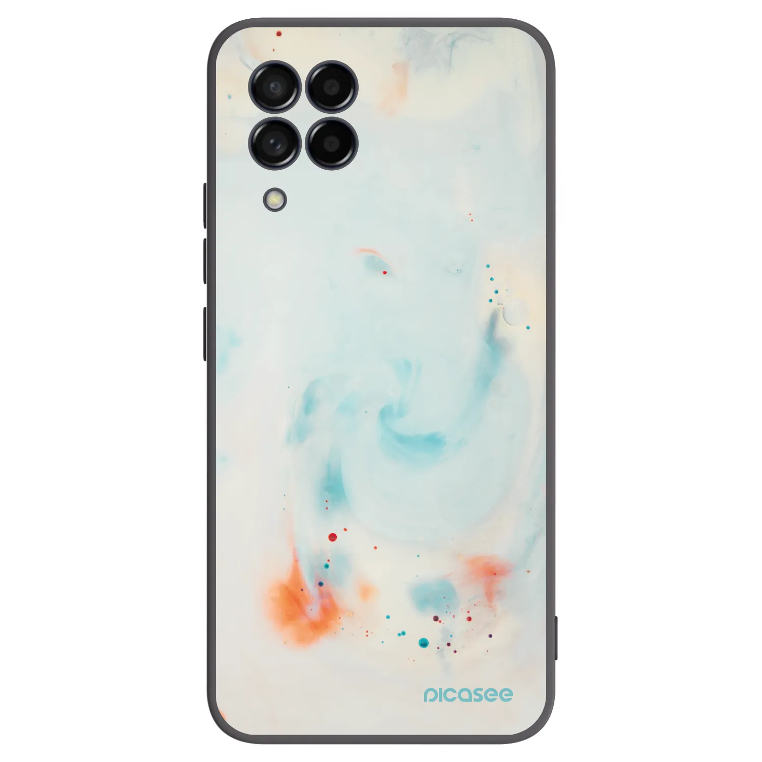Picasee silikonowe czarne etui na Samsung Galaxy M53 5G - Splash