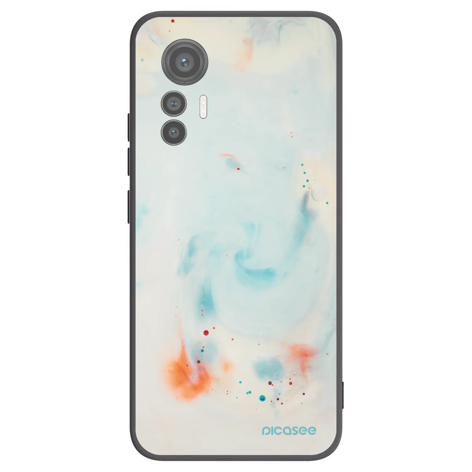 Picasee silikonowe czarne etui na Xiaomi 12 Lite - Splash