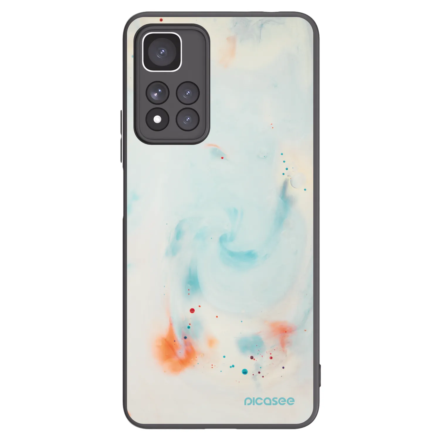 Picasee silikonowe czarne etui na Xiaomi Redmi Note 11 Pro+ 5G - Splash