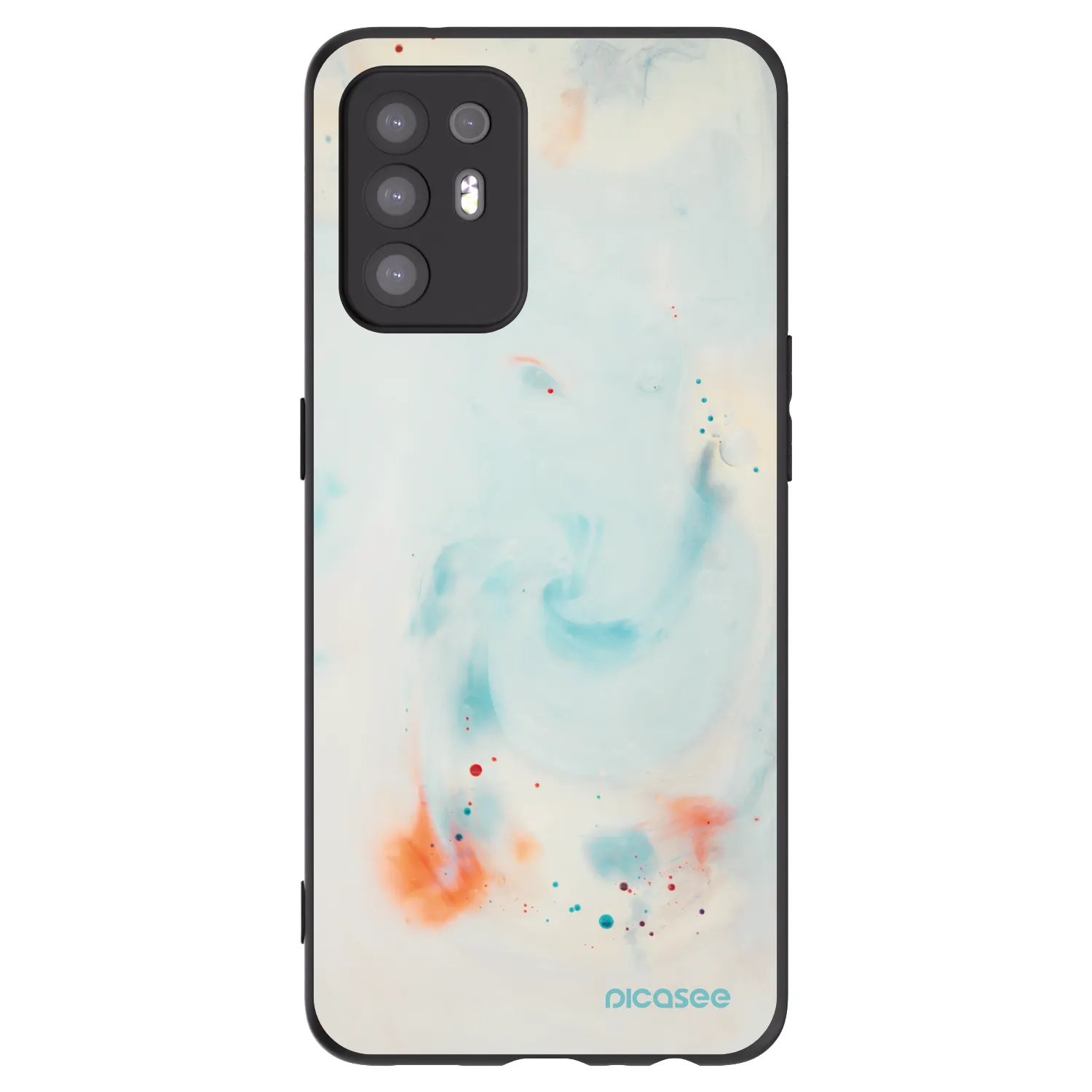 Picasee silikonowe czarne etui na OPPO A94 5G - Splash