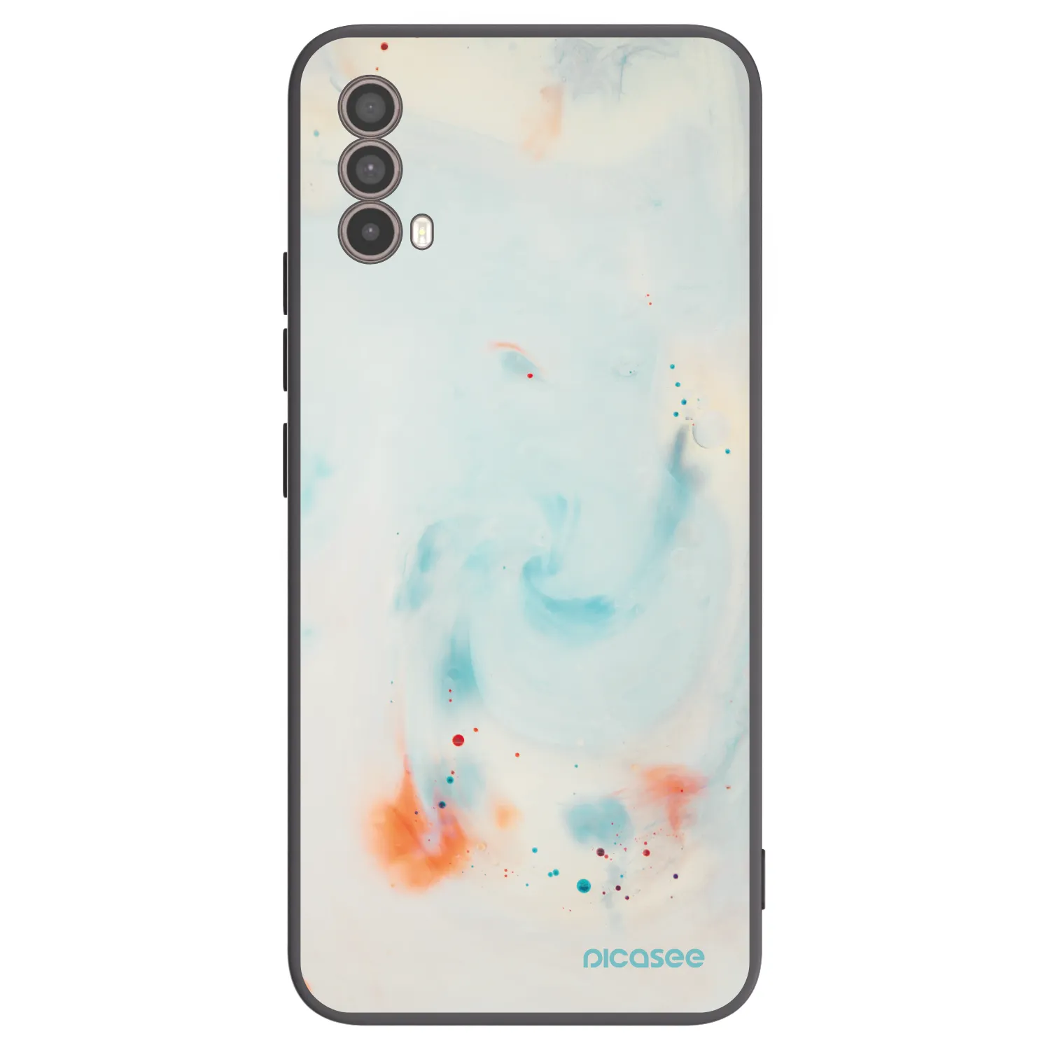 Picasee silikonowe czarne etui na Motorola Moto E40 - Splash