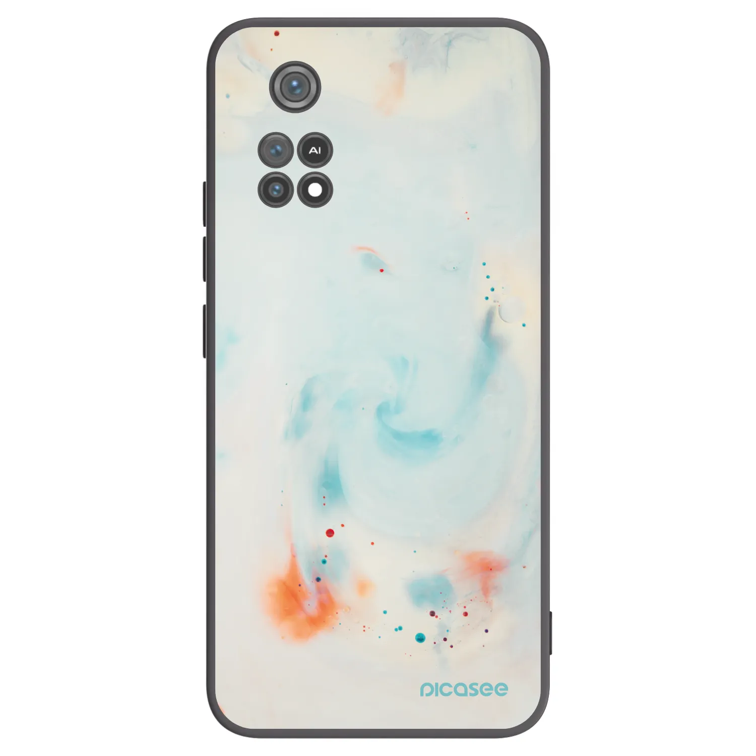 Picasee silikonowe czarne etui na Xiaomi Poco M4 Pro - Splash