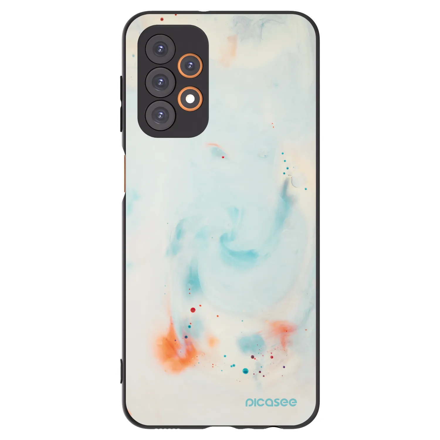 Picasee silikonowe czarne etui na Samsung Galaxy A23 A235F 4G - Splash