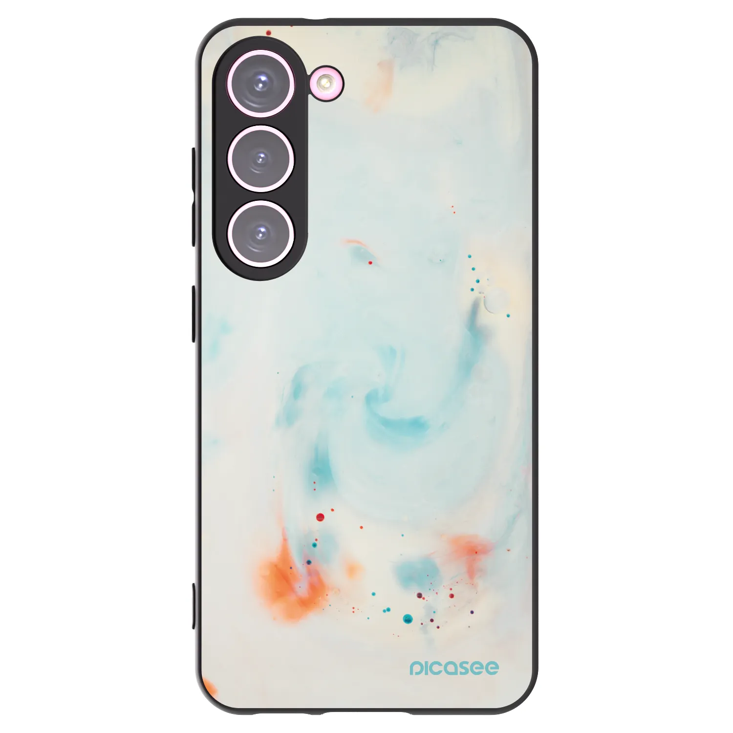 Picasee silikonowe czarne etui na Samsung Galaxy S23 5G - Splash