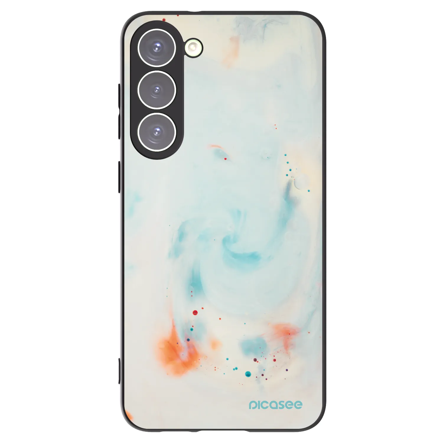 Picasee silikonowe czarne etui na Samsung Galaxy S23+ 5G - Splash