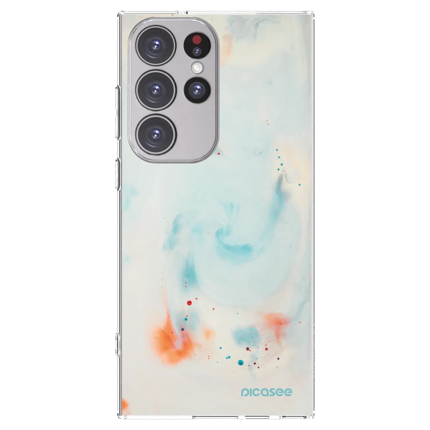 Picasee silikonowe przeźroczyste etui na Samsung Galaxy S23 Ultra 5G - Splash