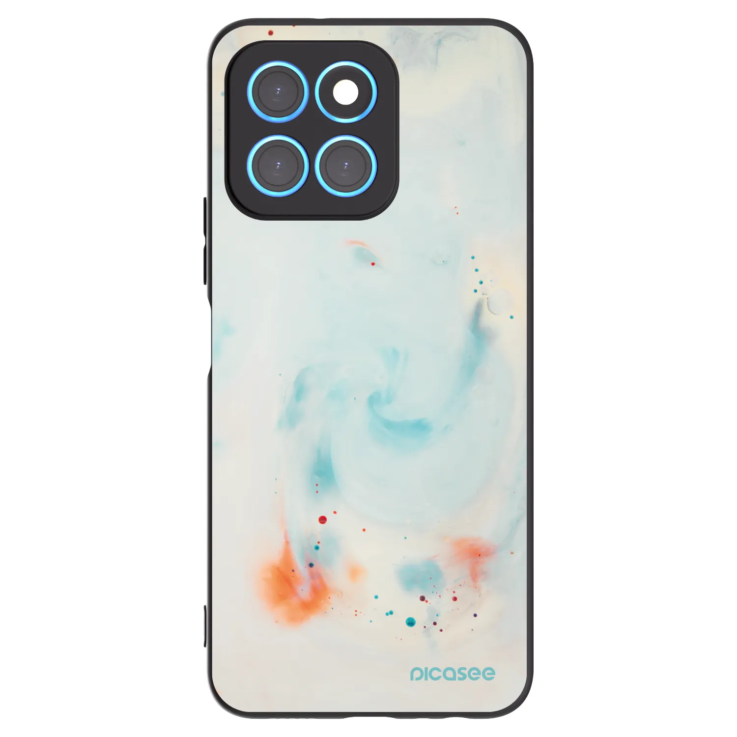 Picasee silikonowe czarne etui na Honor X8 5G - Splash