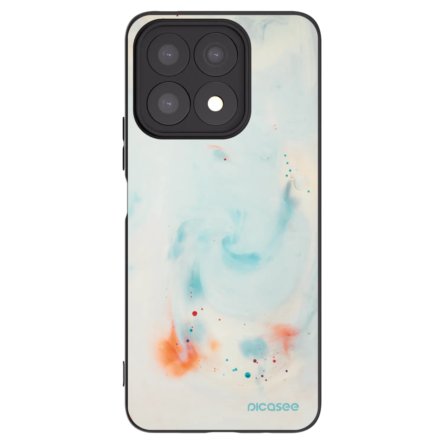 Picasee silikonowe czarne etui na Honor X8a - Splash