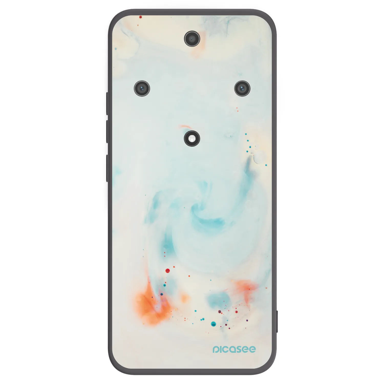 Picasee silikonowe czarne etui na Honor Magic5 Lite 5G - Splash