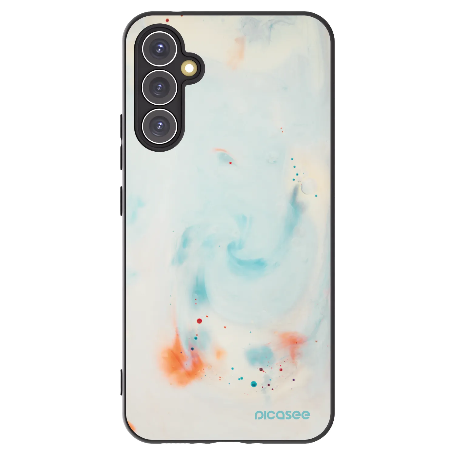 Picasee silikonowe czarne etui na Samsung Galaxy A34 5G A346B - Splash