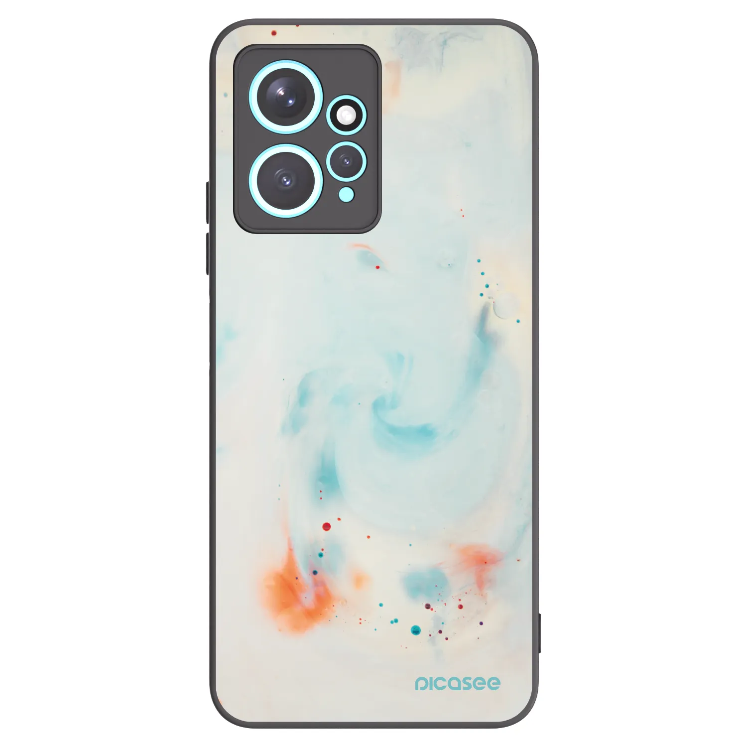 Picasee silikonowe czarne etui na Xiaomi Redmi Note 12 4G - Splash
