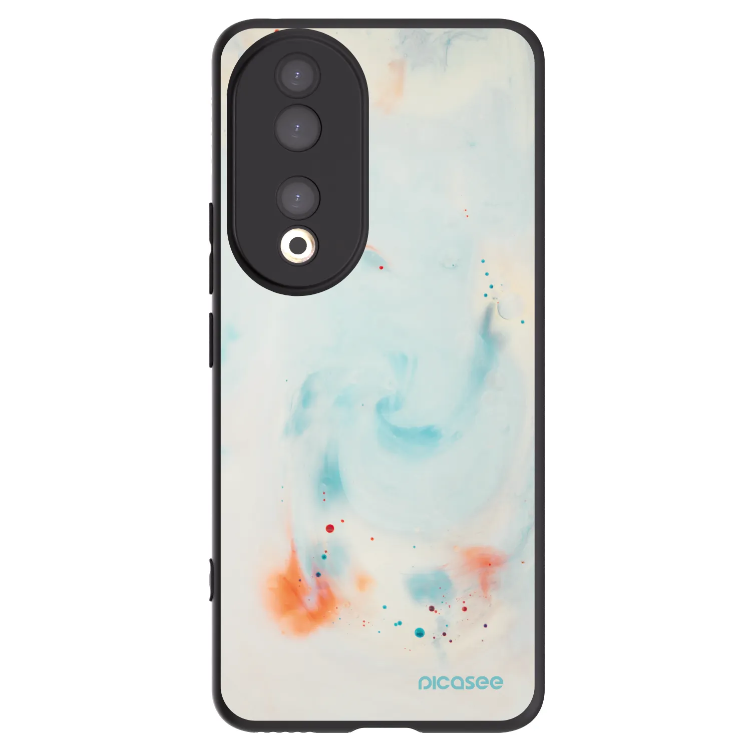 Picasee silikonowe czarne etui na Honor 90 5G - Splash