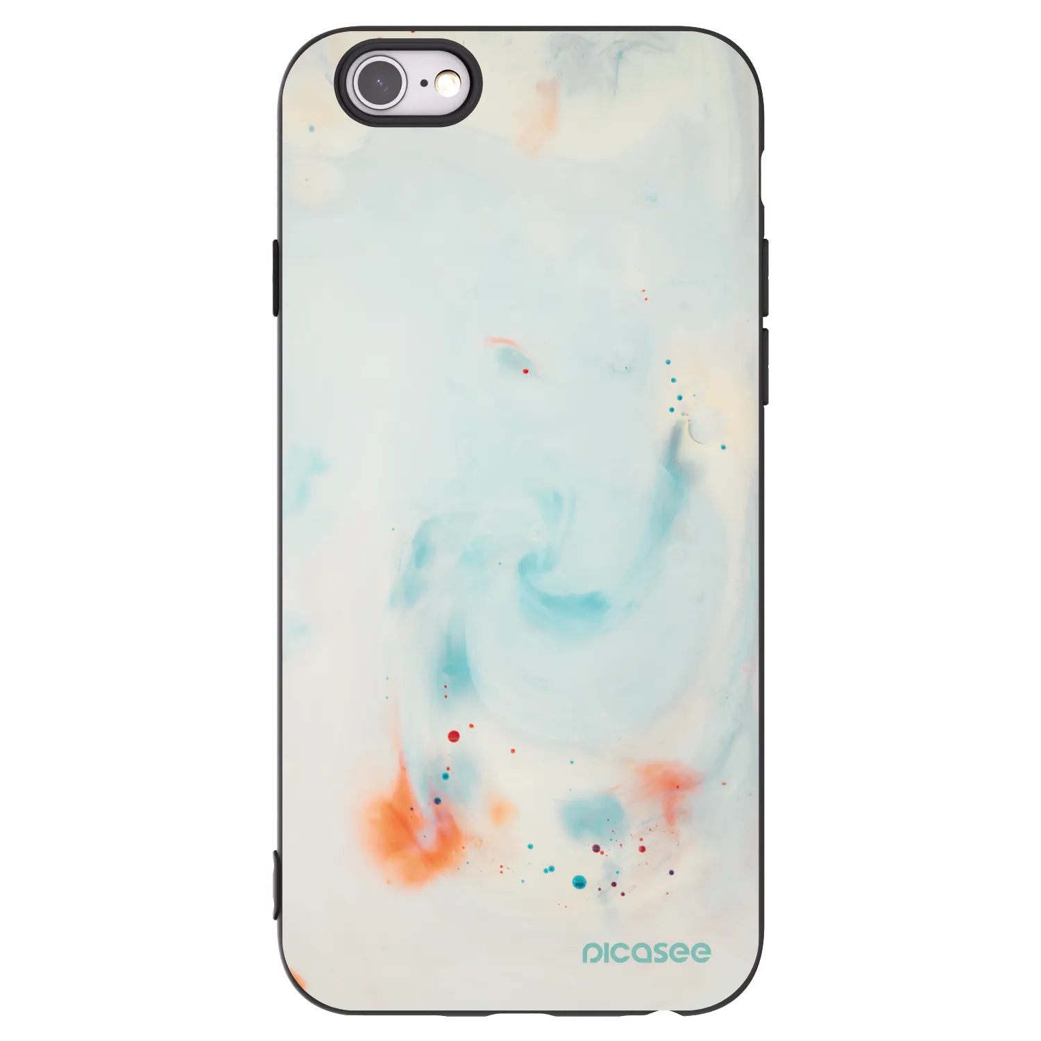 Picasee silikonowe czarne etui na Apple iPhone 6/6S - Splash