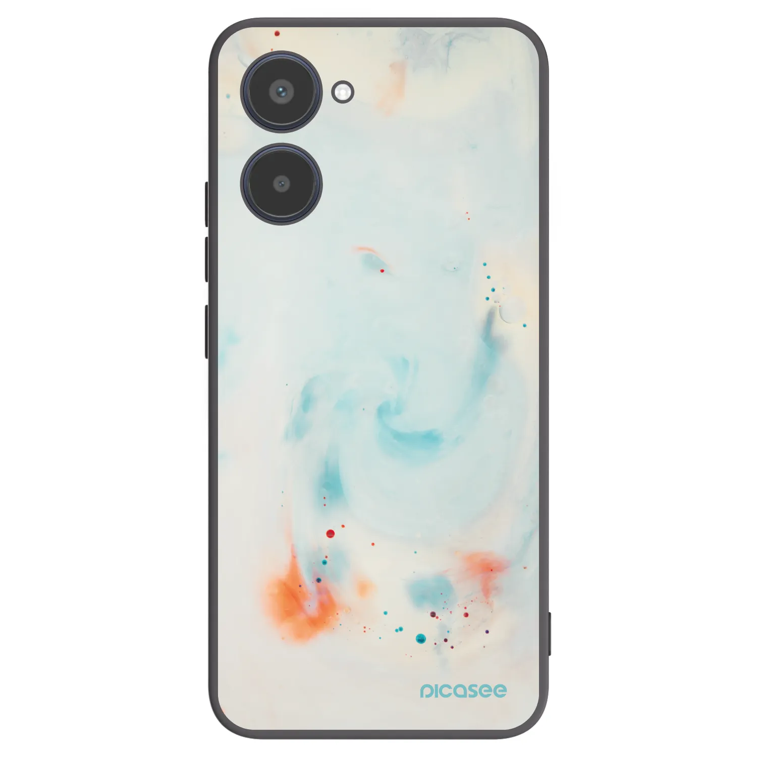Picasee silikonowe czarne etui na Realme 10 4G - Splash