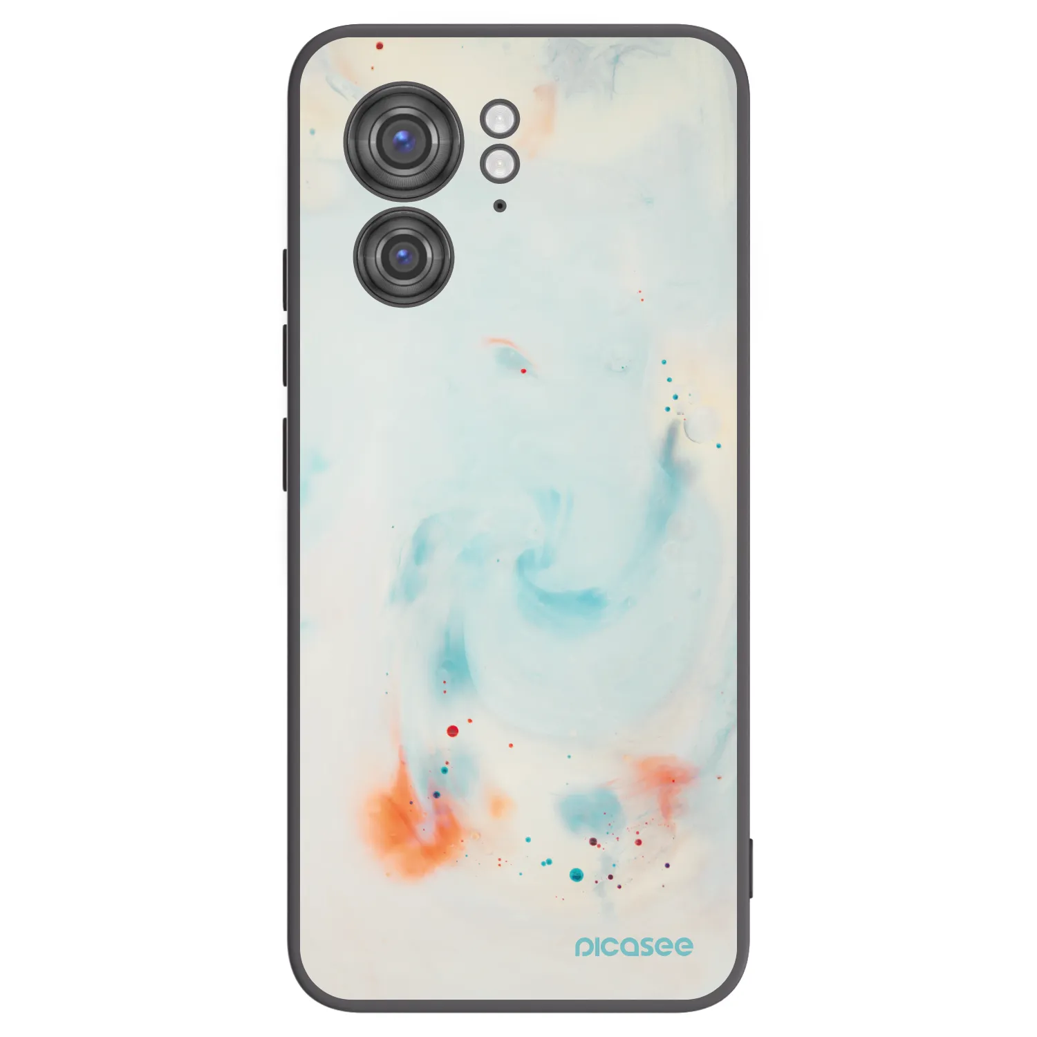 Picasee silikonowe czarne etui na Motorola Edge 40 - Splash