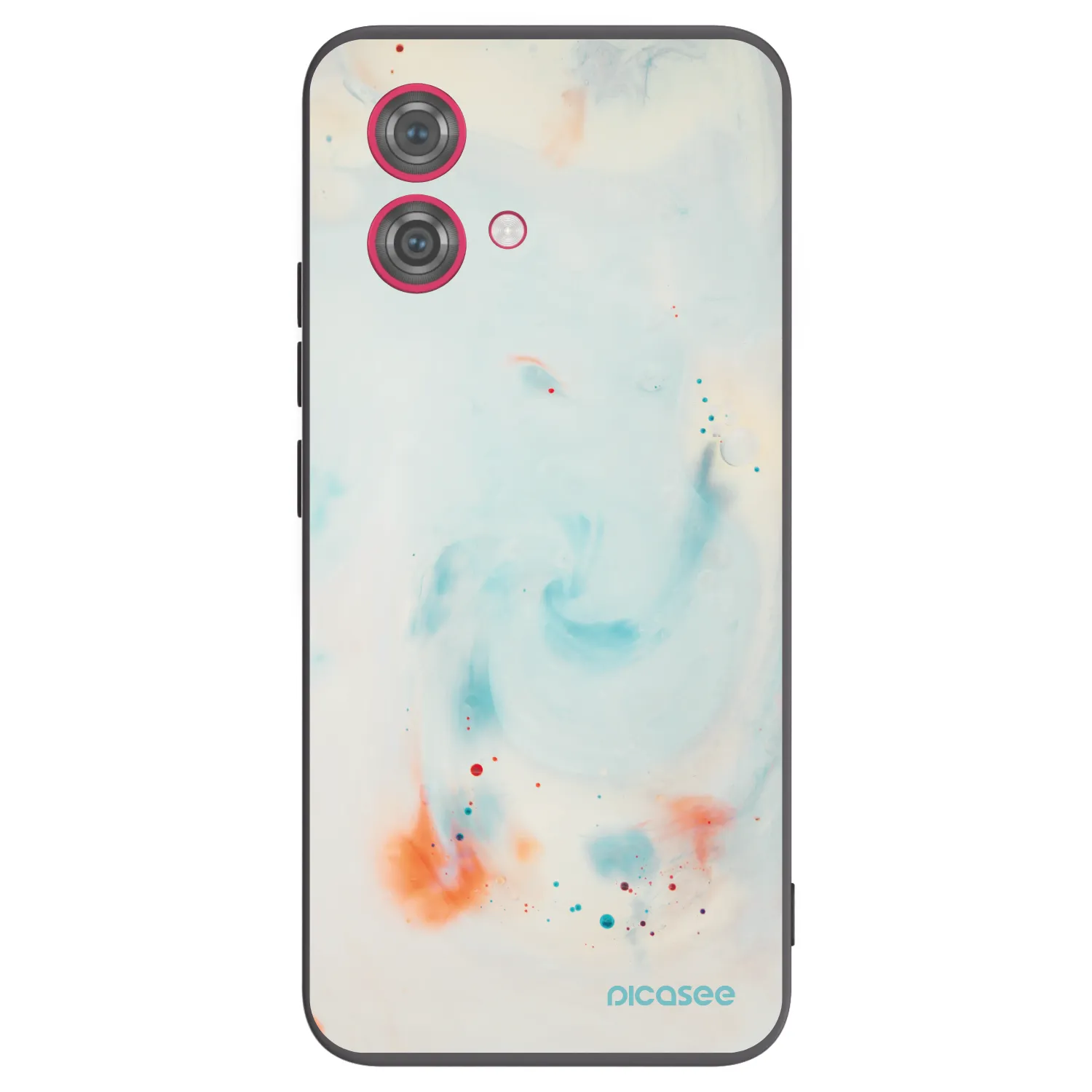 Picasee silikonowe czarne etui na Motorola Moto G84 5G - Splash