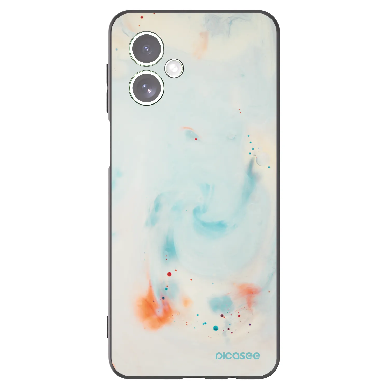 Picasee silikonowe czarne etui na Motorola Moto G54 5G - Splash
