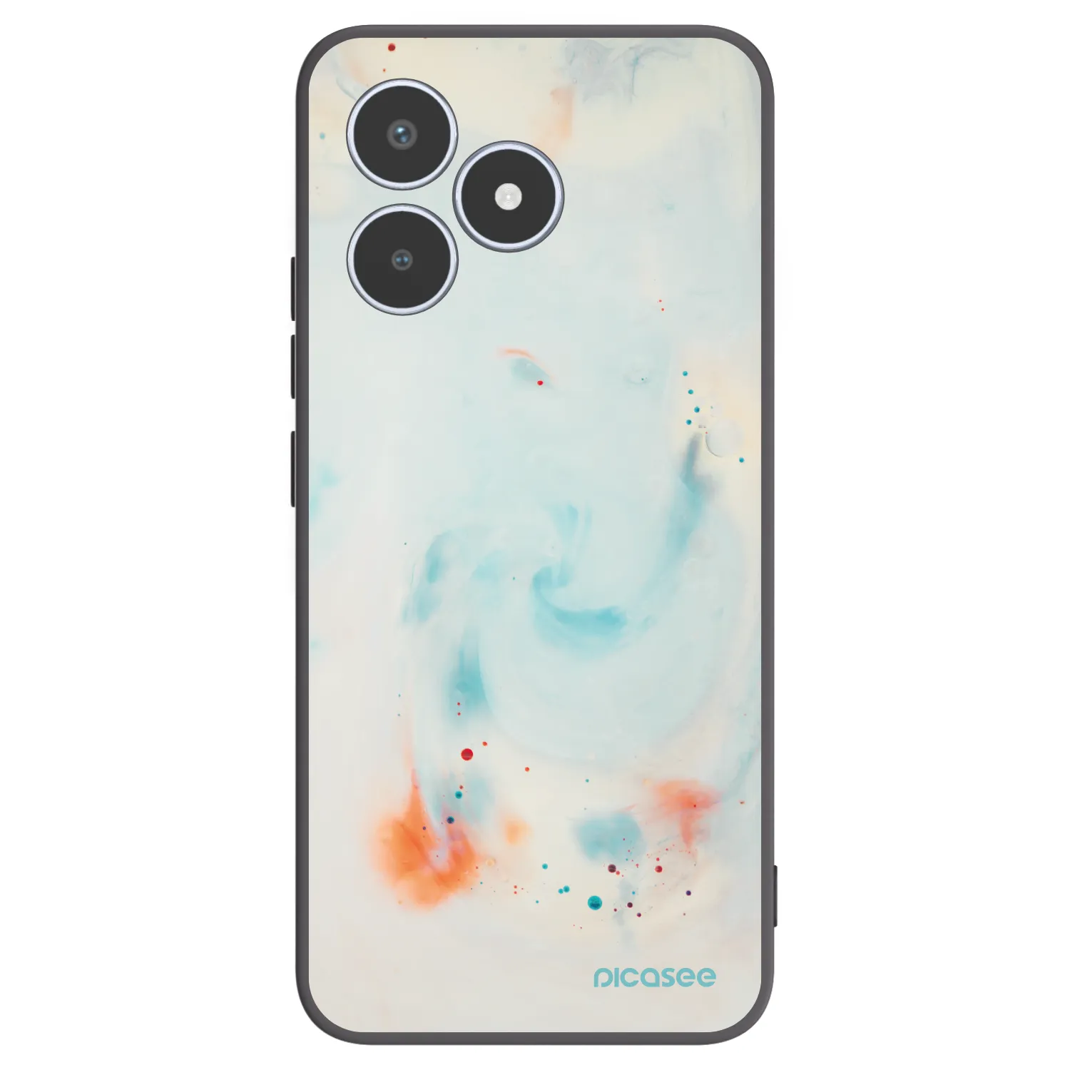 Picasee silikonowe czarne etui na Realme C53 - Splash
