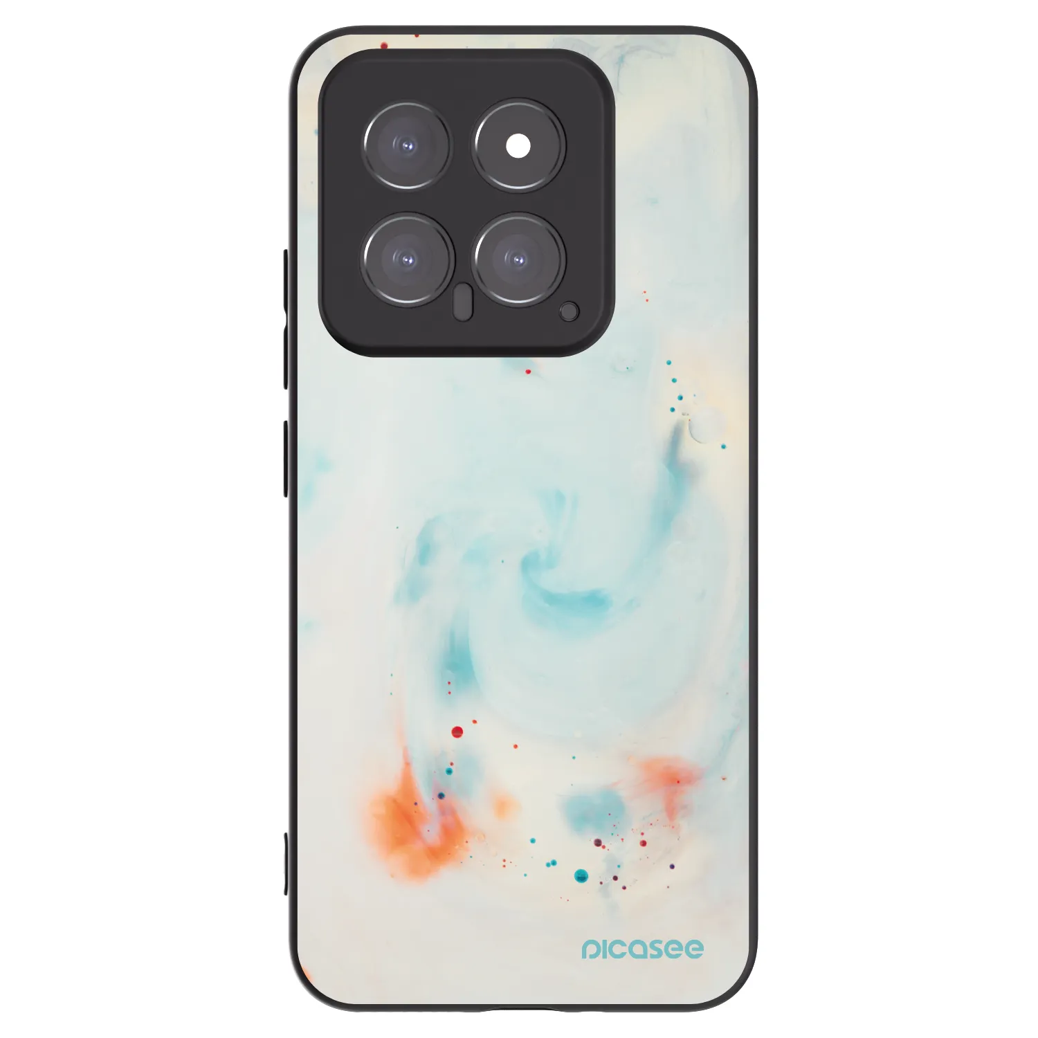 Picasee silikonowe czarne etui na Xiaomi 14 - Splash