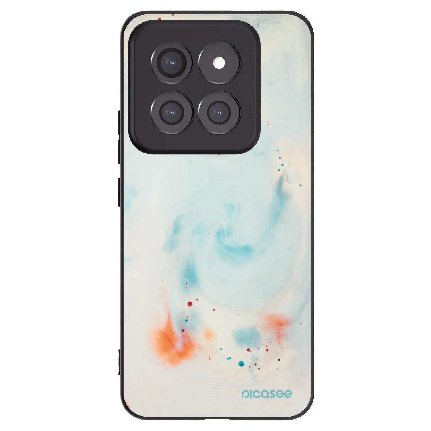 Picasee silikonowe czarne etui na Xiaomi 14 Pro - Splash