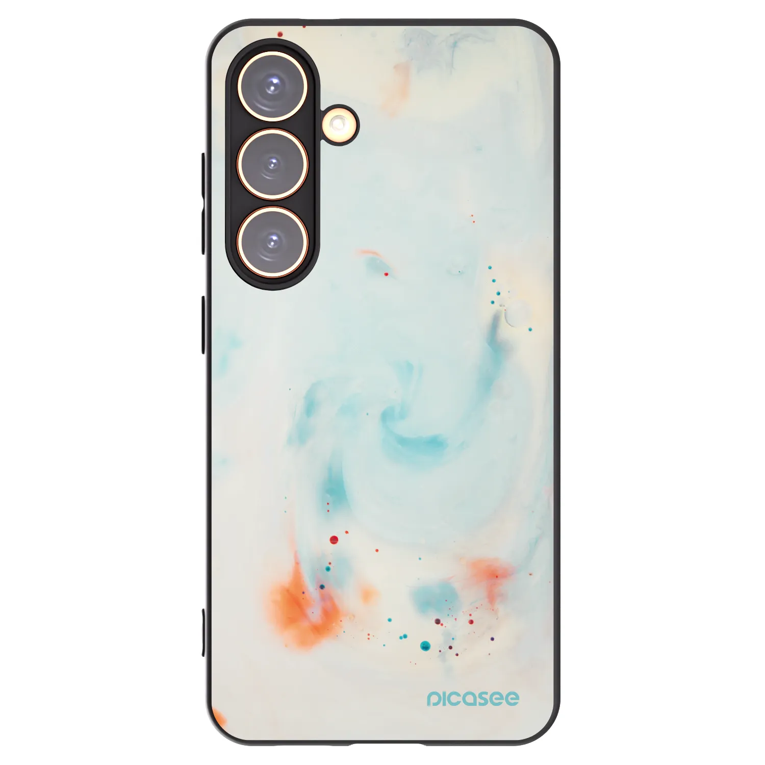 Picasee silikonowe czarne etui na Samsung Galaxy S24 S921B 5G - Splash