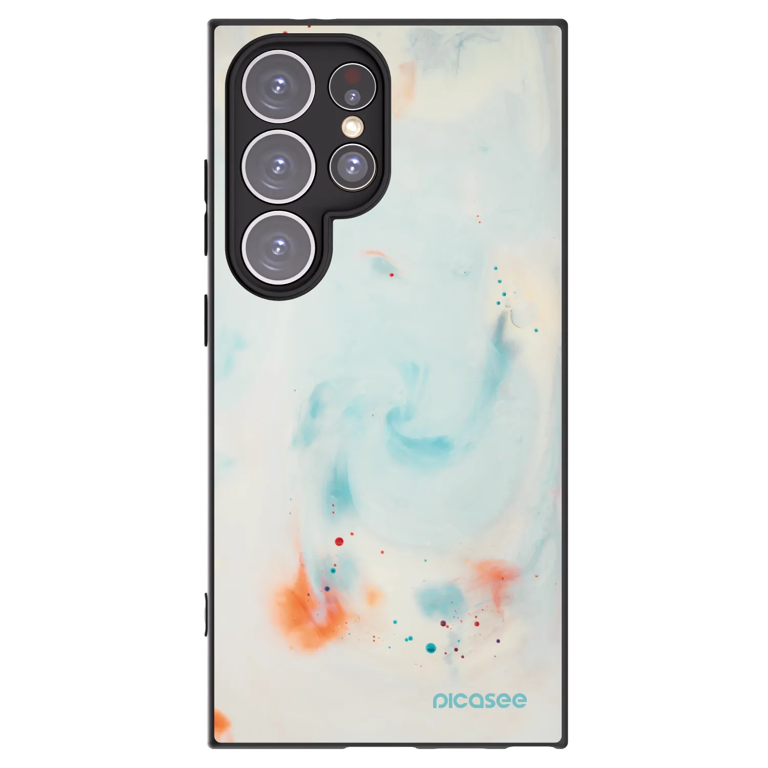 Picasee silikonowe czarne etui na Samsung Galaxy S24 Ultra S928B 5G - Splash