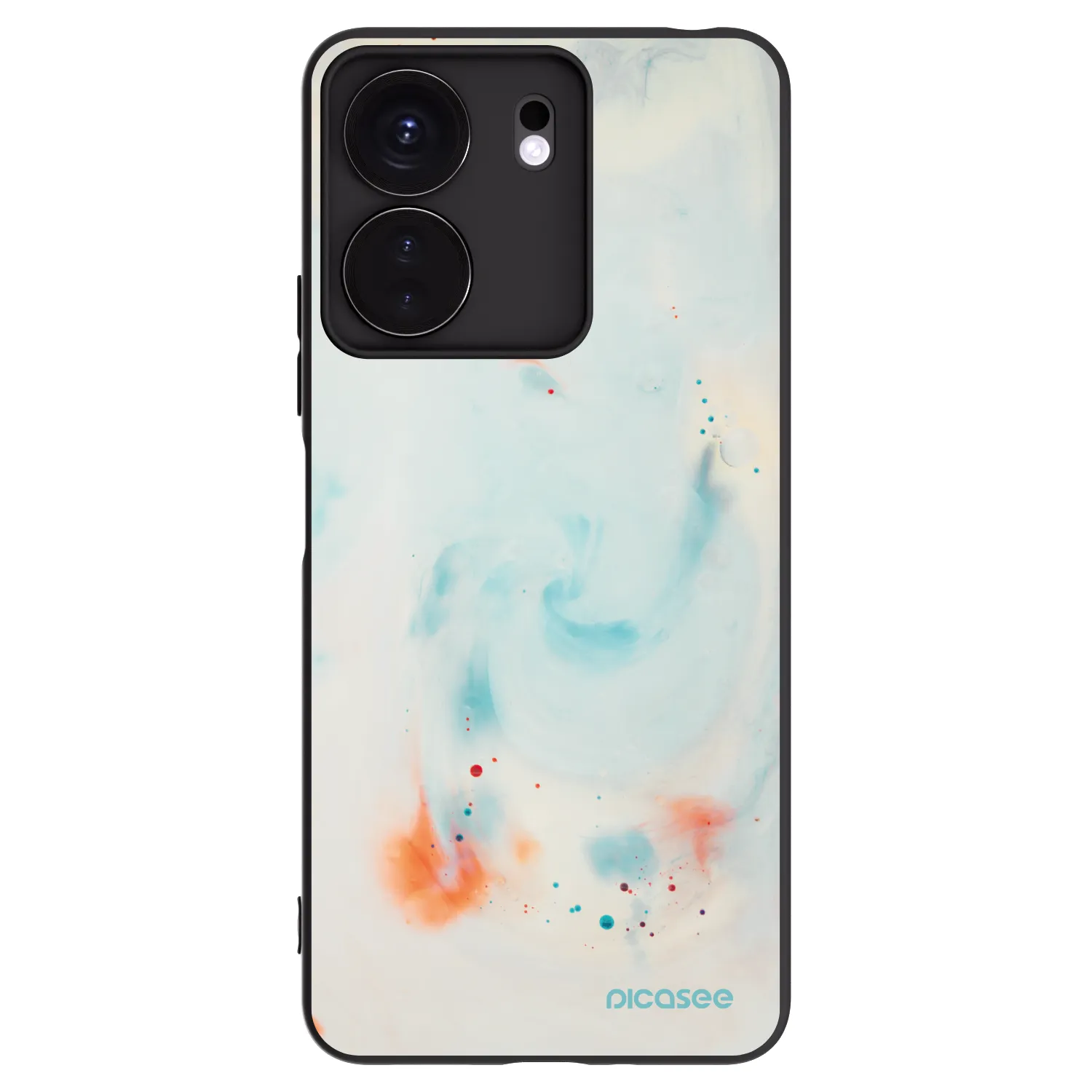 Picasee silikonowe czarne etui na Xiaomi Redmi 13C 4G - Splash