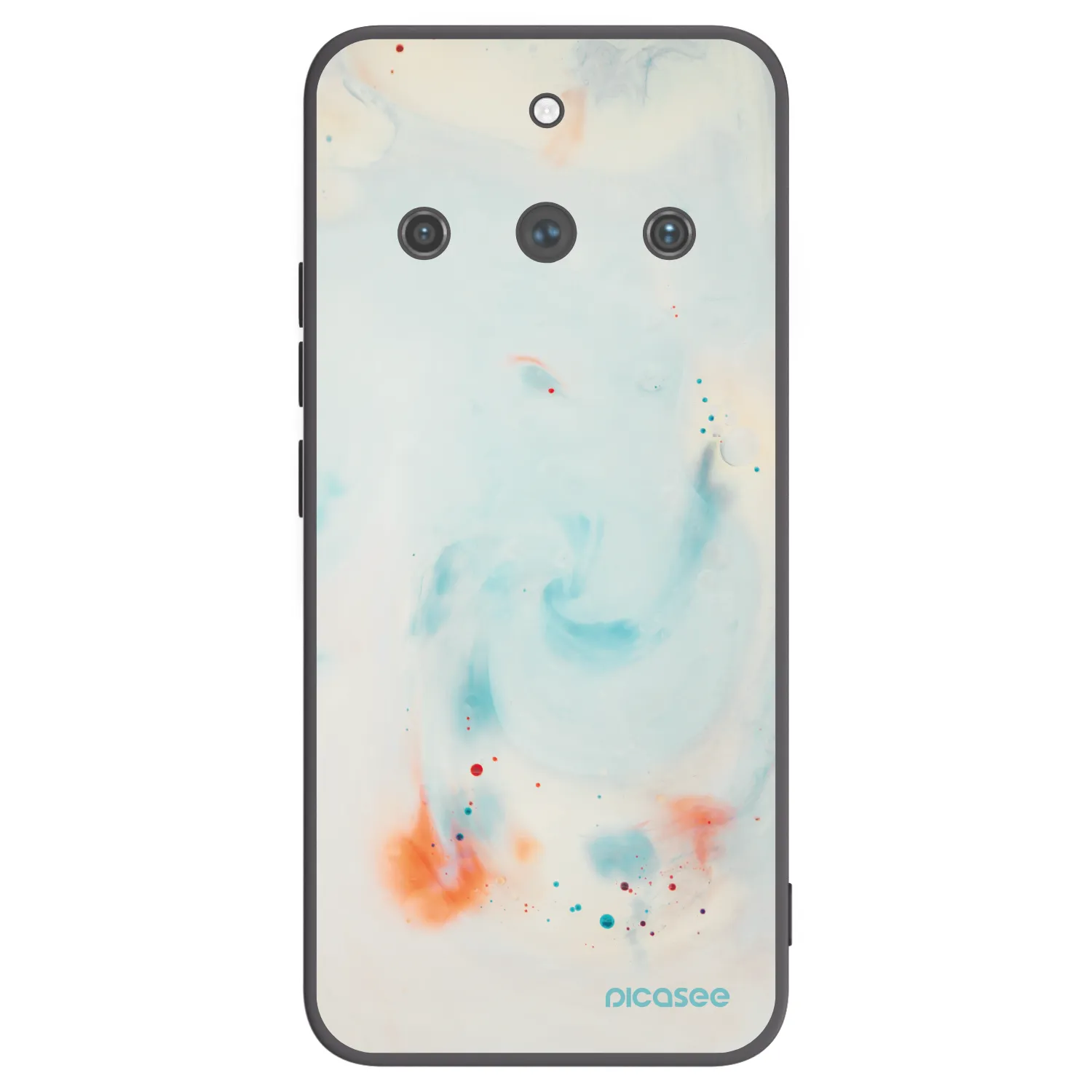 Picasee silikonowe czarne etui na Realme 11 Pro+ - Splash