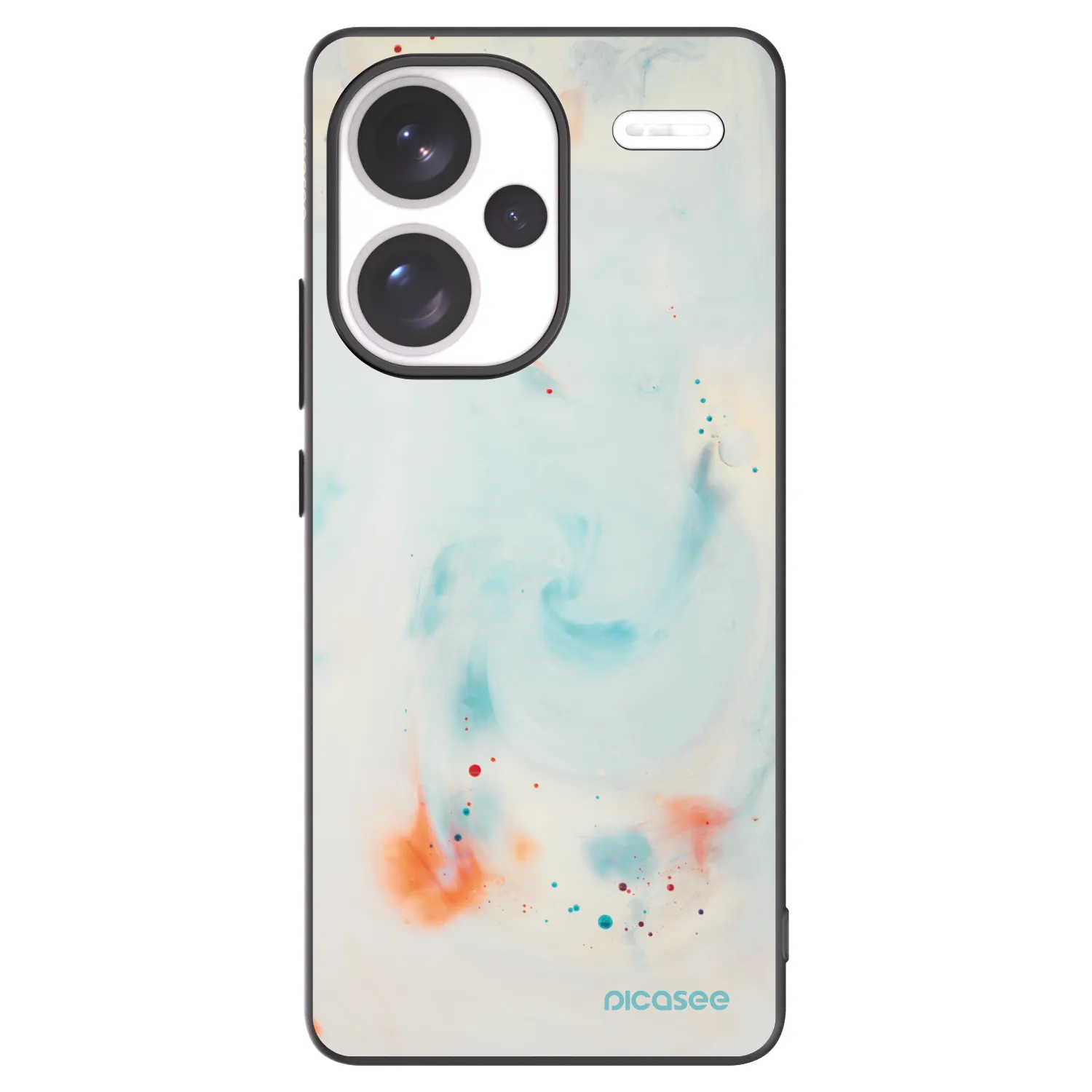 Picasee silikonowe czarne etui na Xiaomi Redmi Note 13 Pro+ 5G - Splash