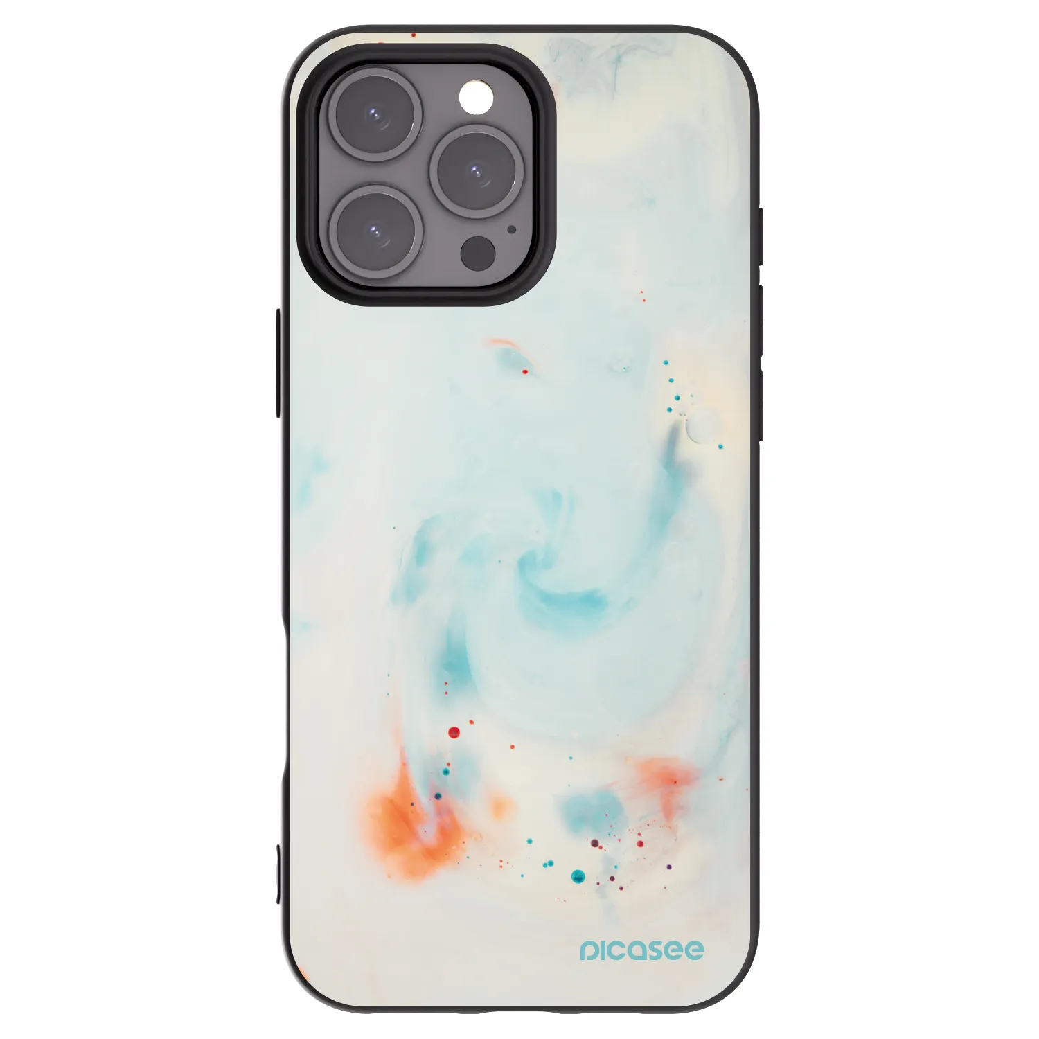 Picasee silikonowe czarne etui na Apple iPhone 16 Pro Max - Splash