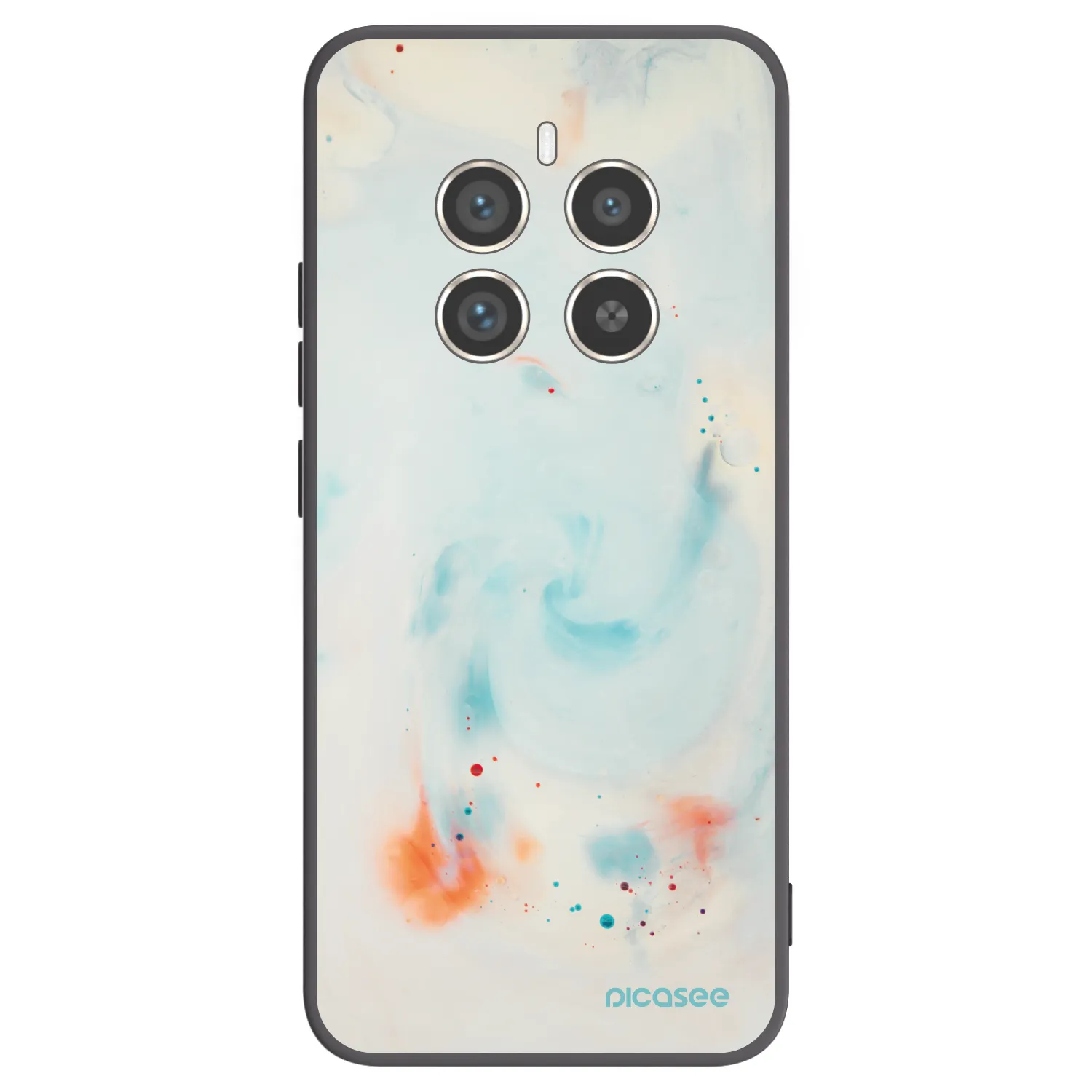 Picasee silikonowe czarne etui na Realme 12 Pro 5G - Splash