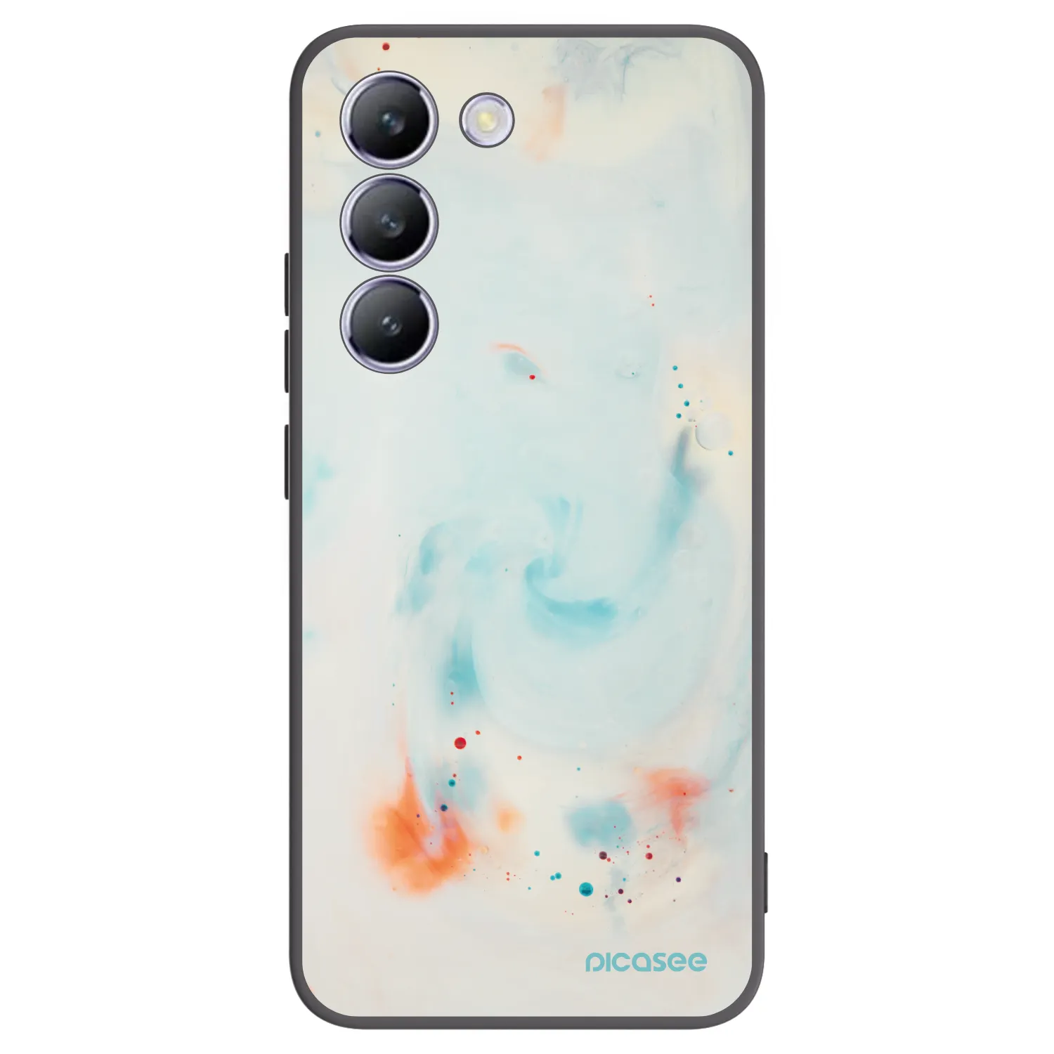 Picasee silikonowe czarne etui na Vivo V40 SE 5G - Splash