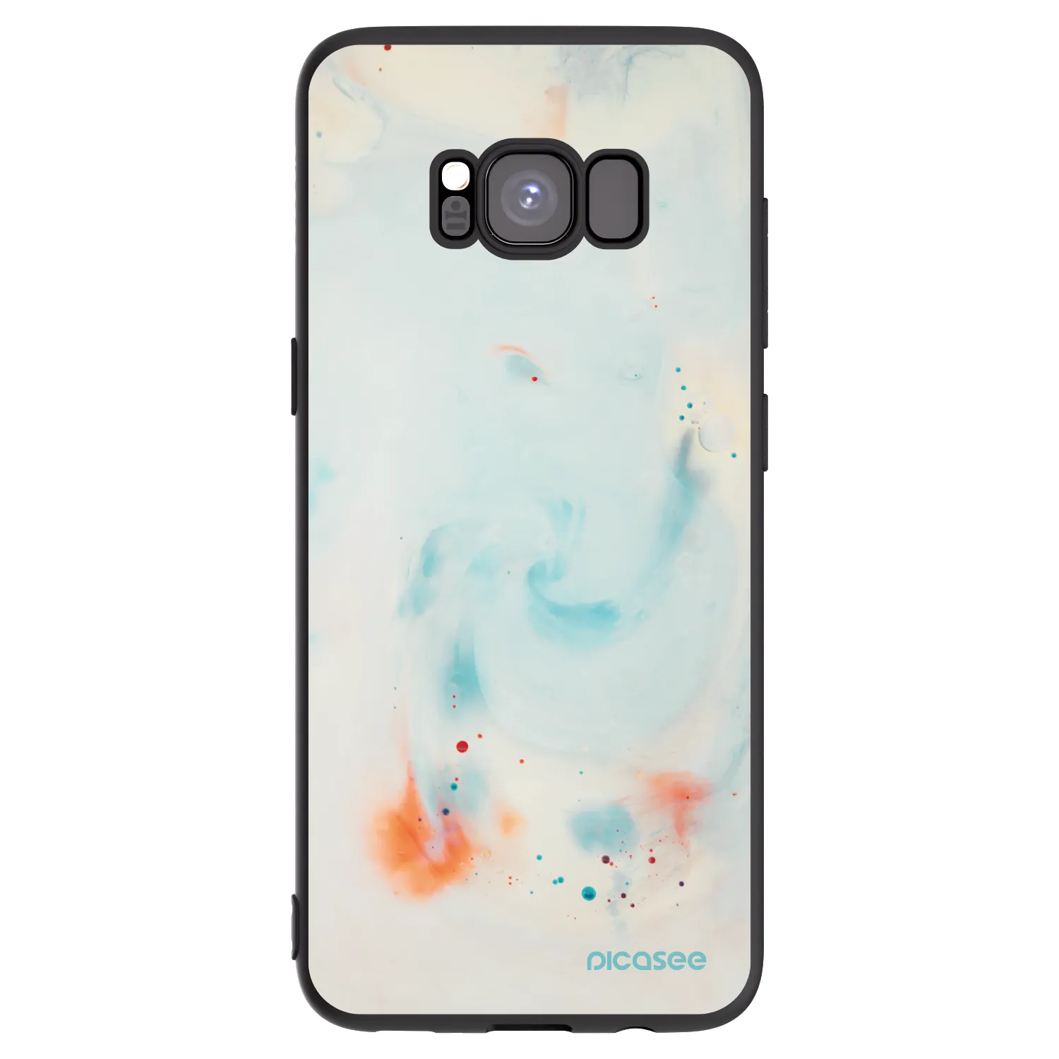 Picasee silikonowe czarne etui na Samsung Galaxy S8 G950F - Splash