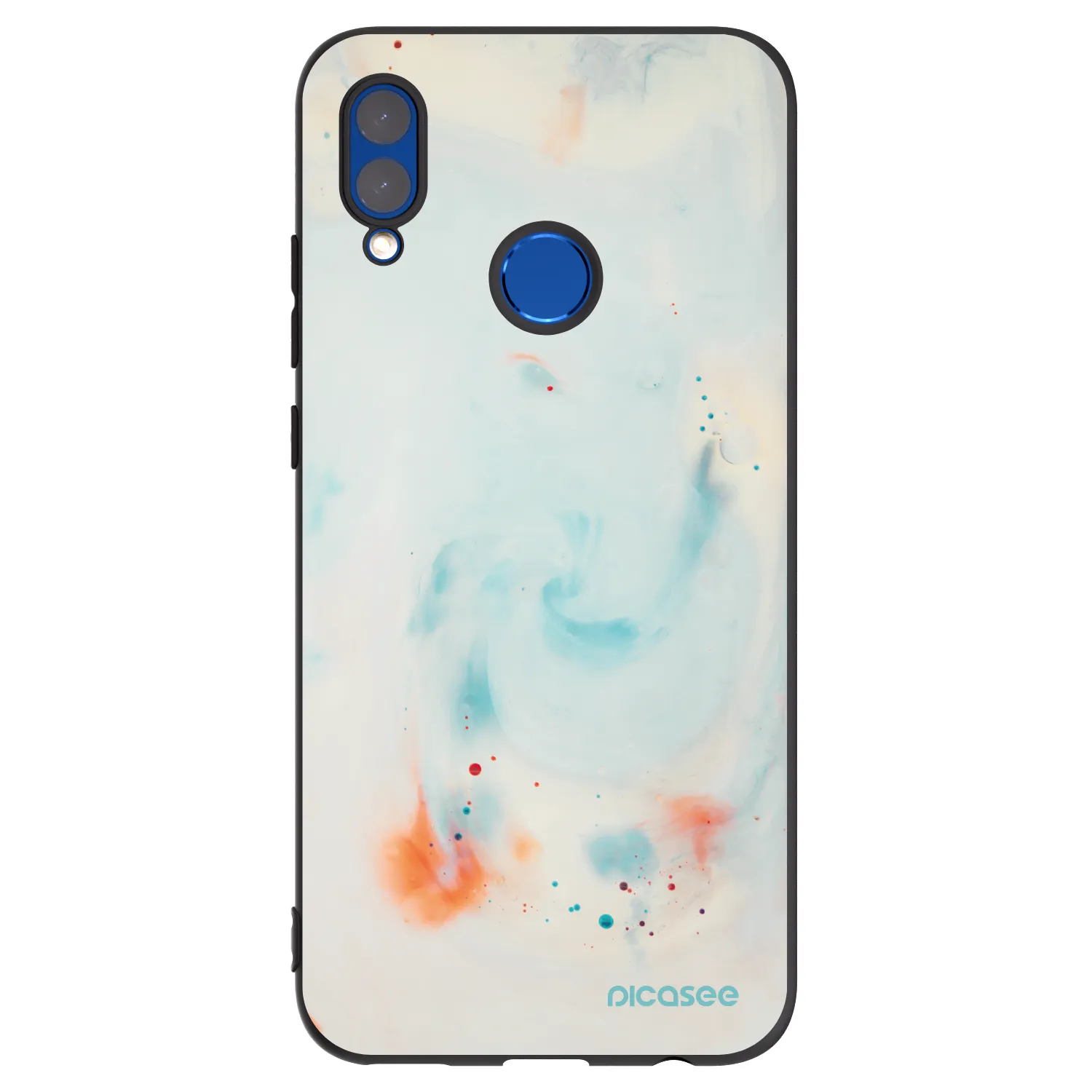 Picasee silikonowe czarne etui na Honor 10 Lite - Splash