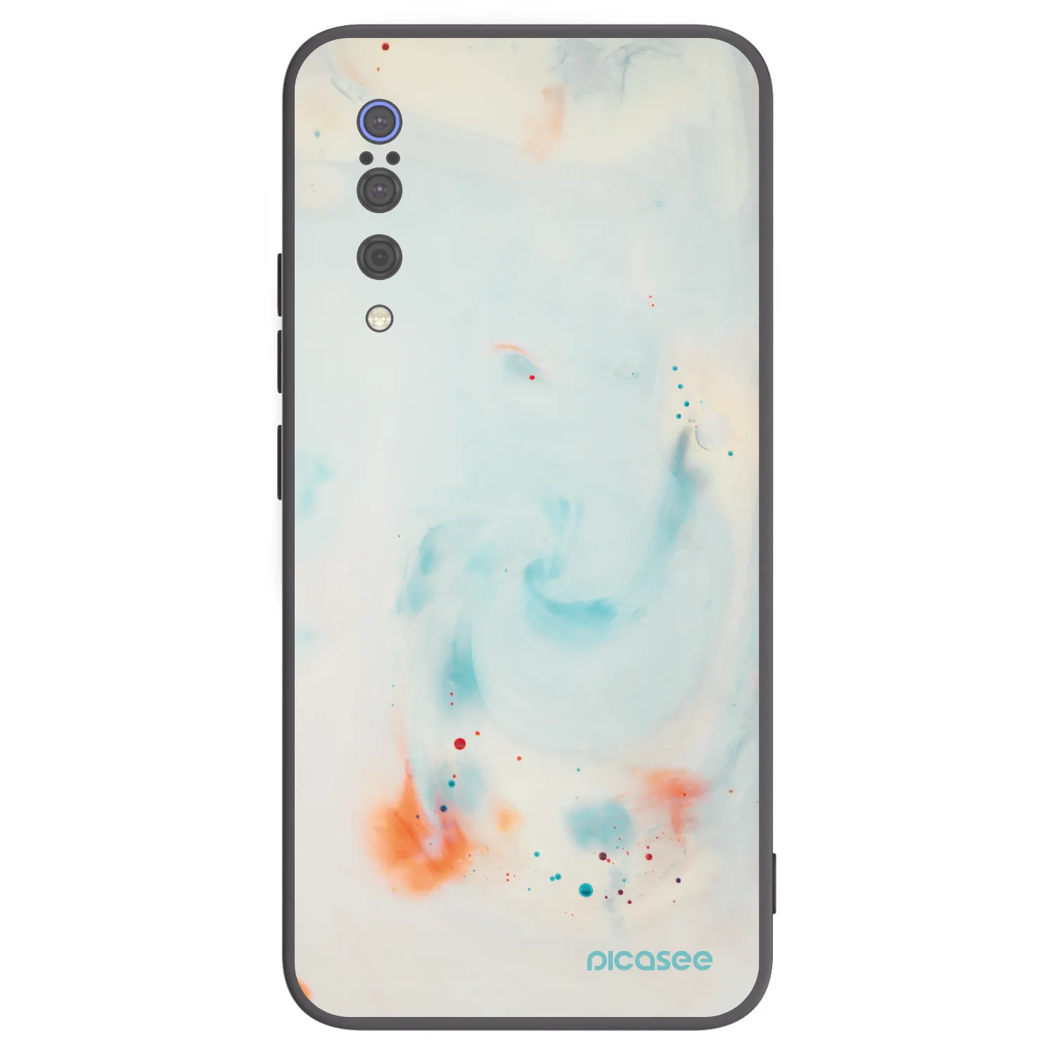 Picasee silikonowe czarne etui na Xiaomi Mi 9 - Splash