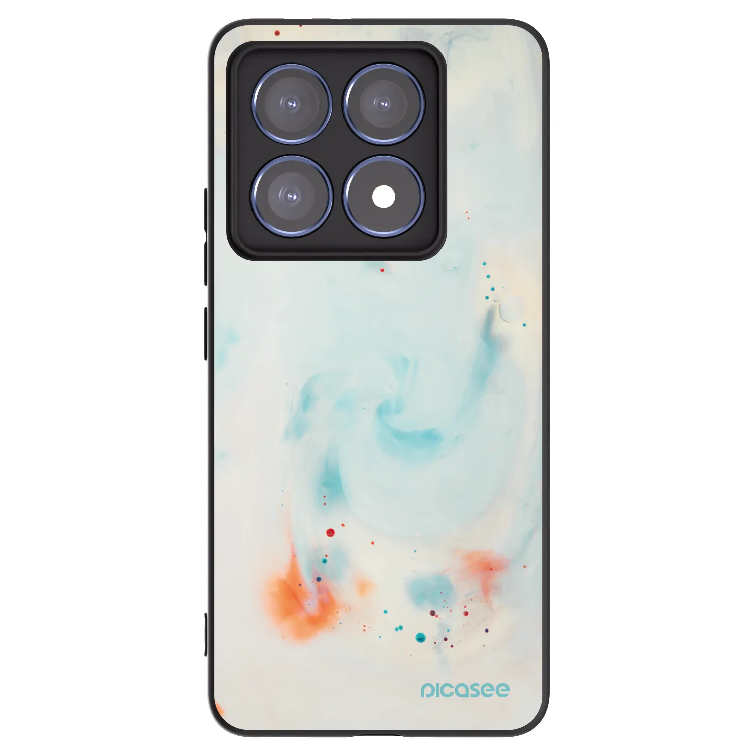 Picasee silikonowe czarne etui na Xiaomi 14T Pro - Splash